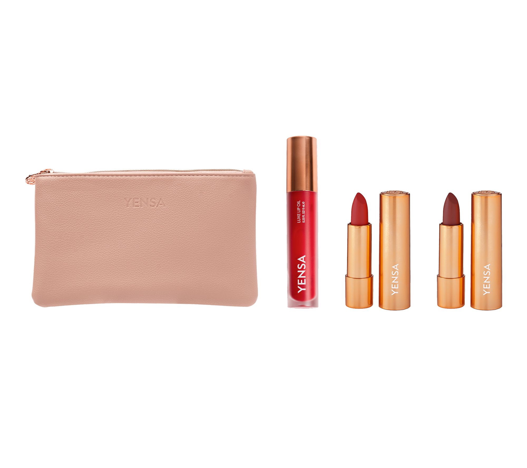 YENSA Beauty Lipstick Duo & Lip Oil with Bag