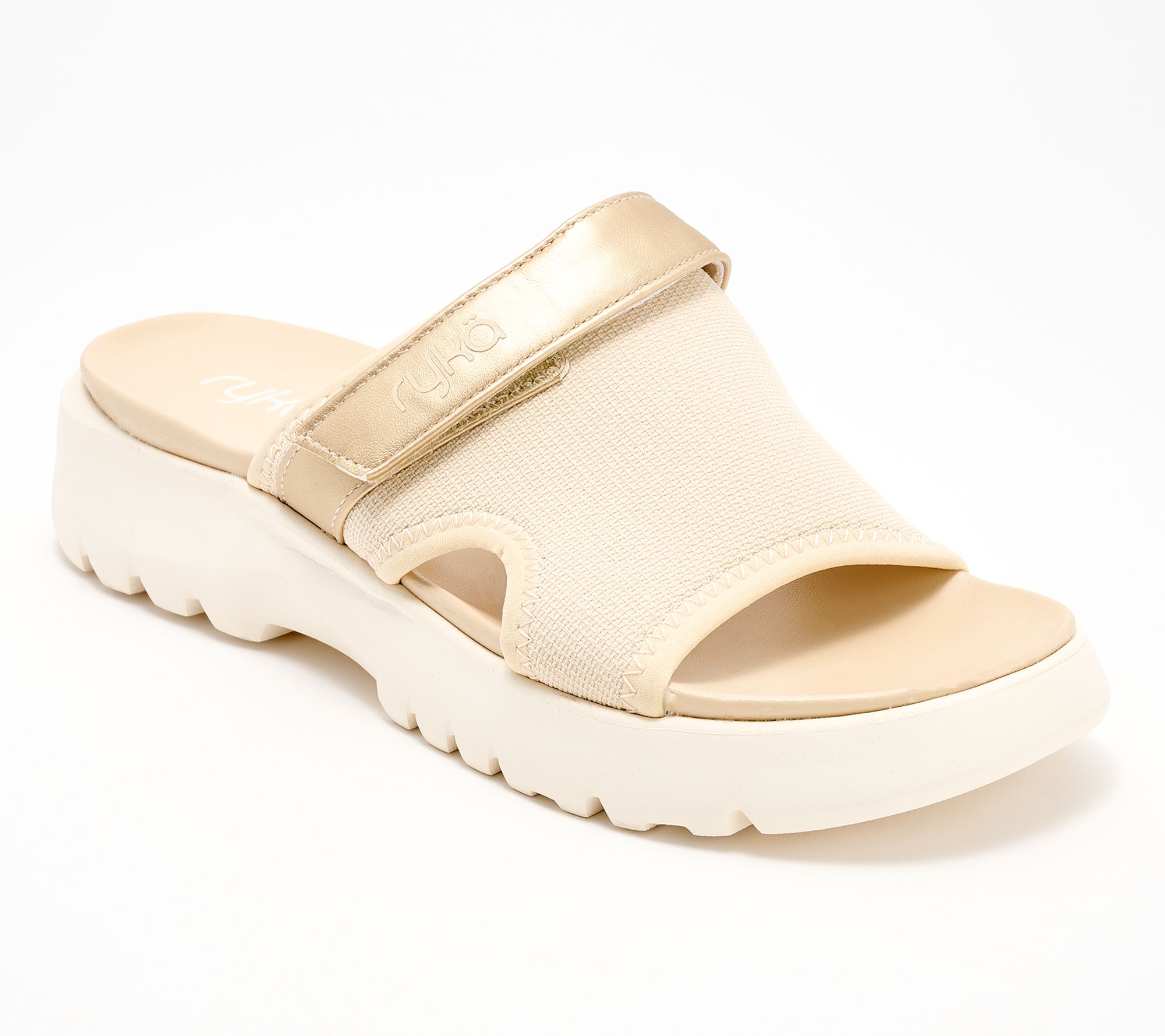 "As Is" Ryka Adjustable Sport Slide Sandals - Brilliant