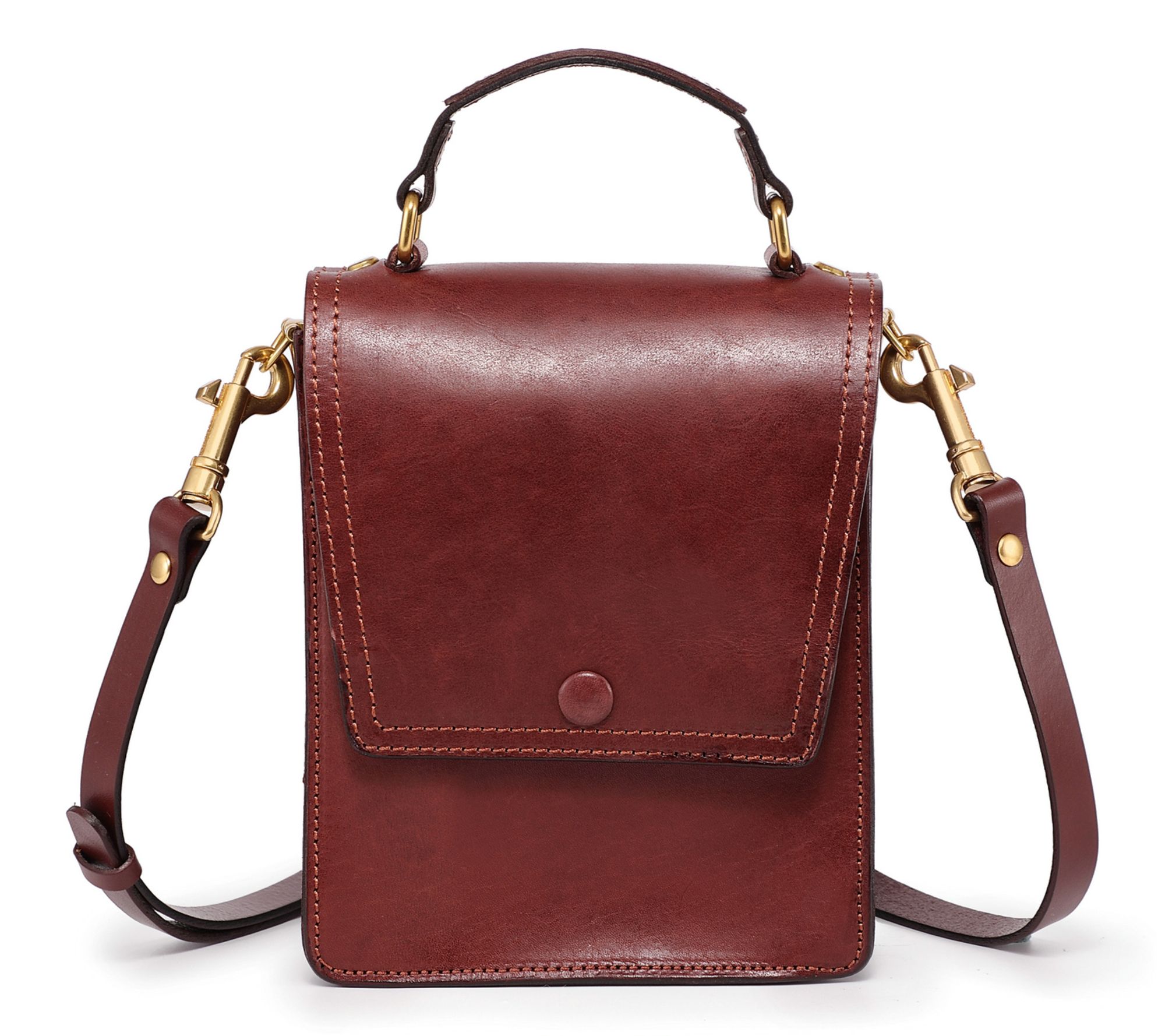 Old Trend Basswood Leather Top Handle Crossbody