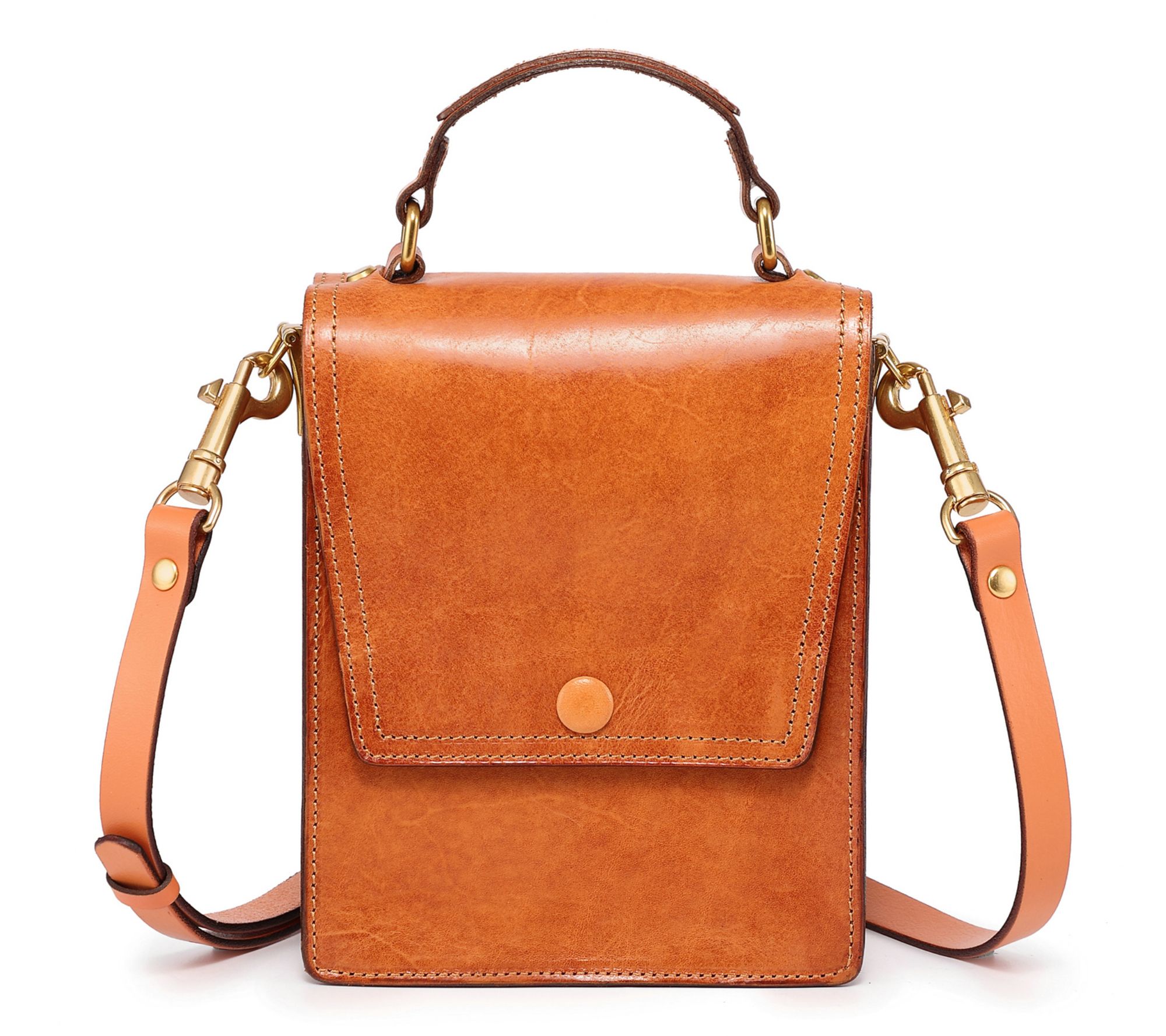 Old Trend Basswood Leather Top Handle Crossbody