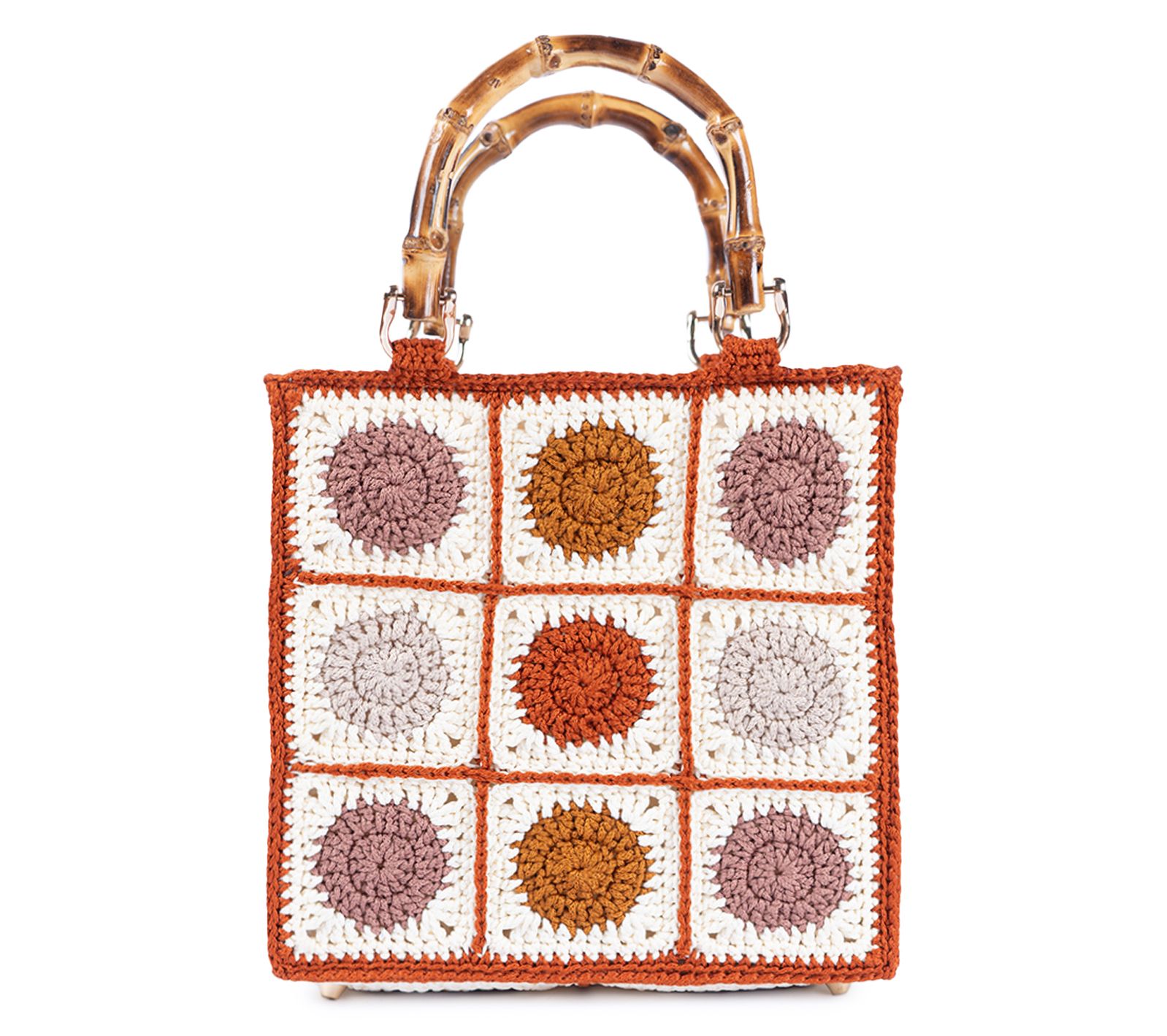 Jelavu Dottie Bamboo Top Handle Crochet Bag