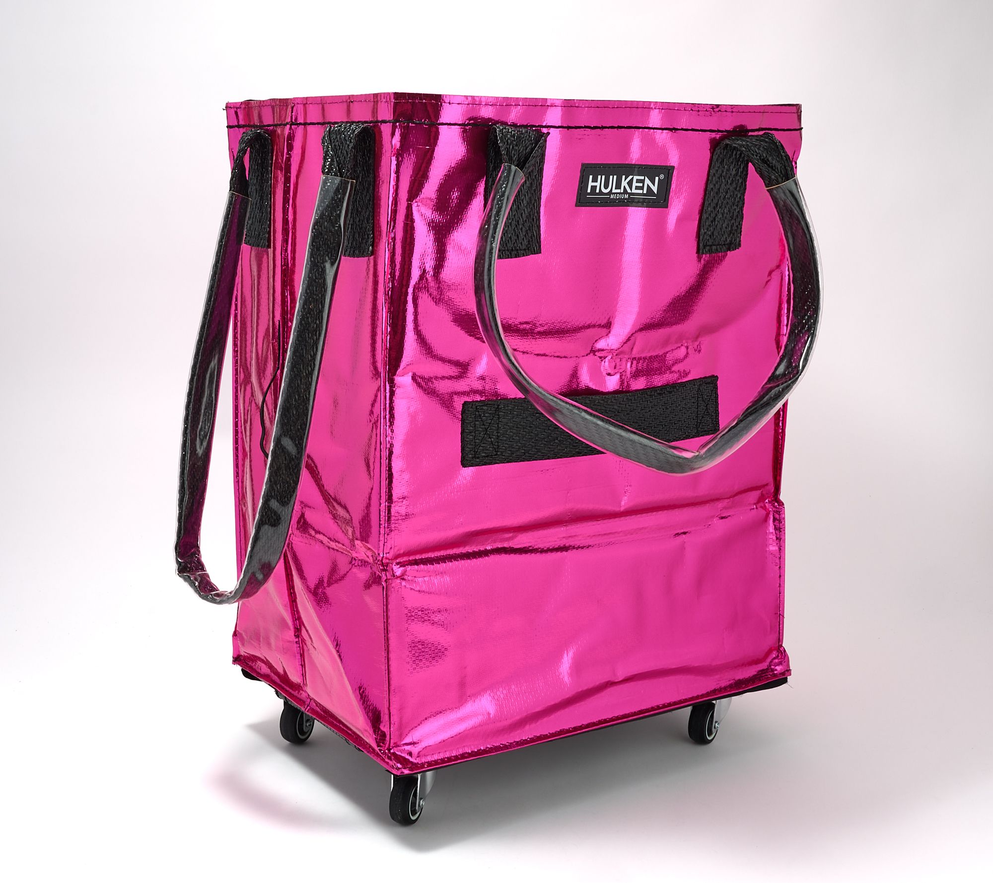  Hulken Medium Rolling Tote Bag with Zip Top & Button Closure
