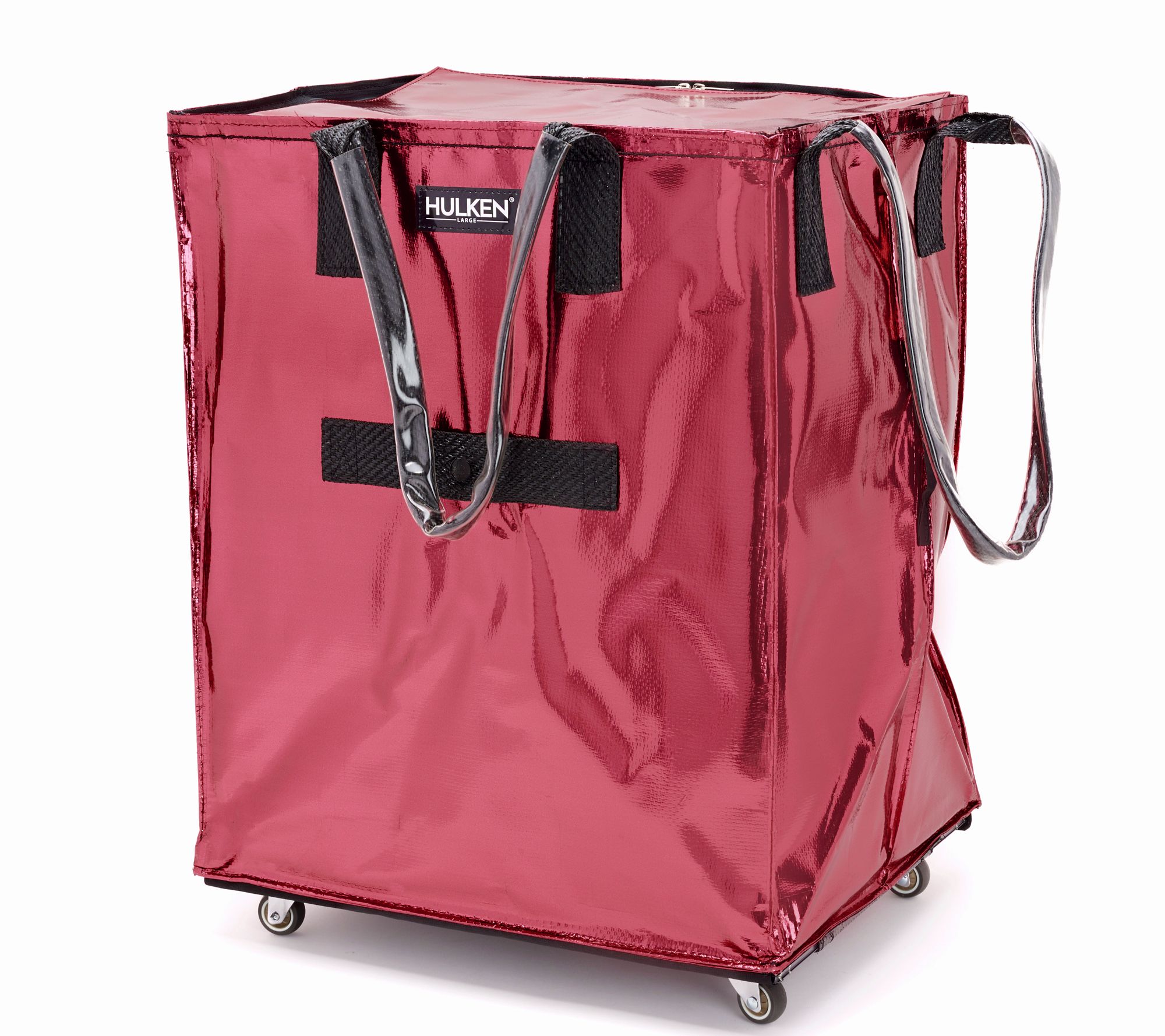 Hulken Medium Rolling Tote Bag with Zip Top & Button Closure