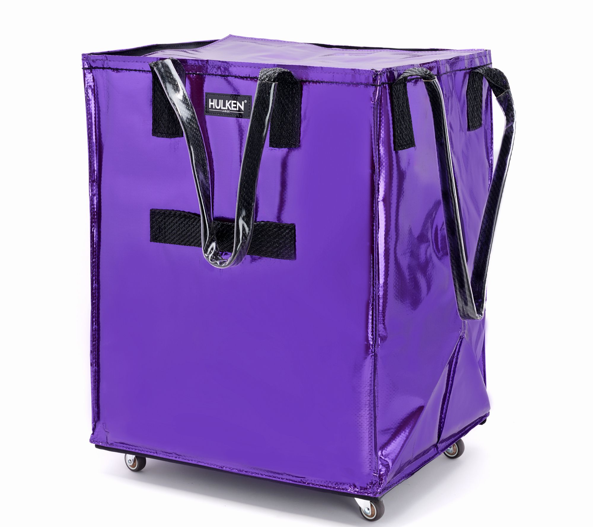 Hulken Medium Rolling Tote Bag with Zip Top & Button Closure