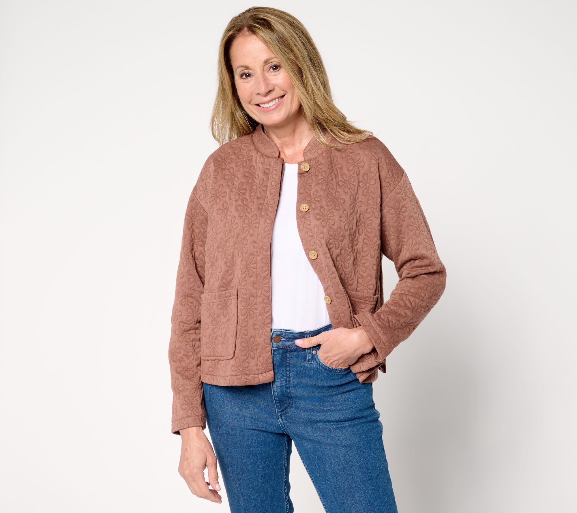 "As Is" MUK LUKS Quilted Floral Topper