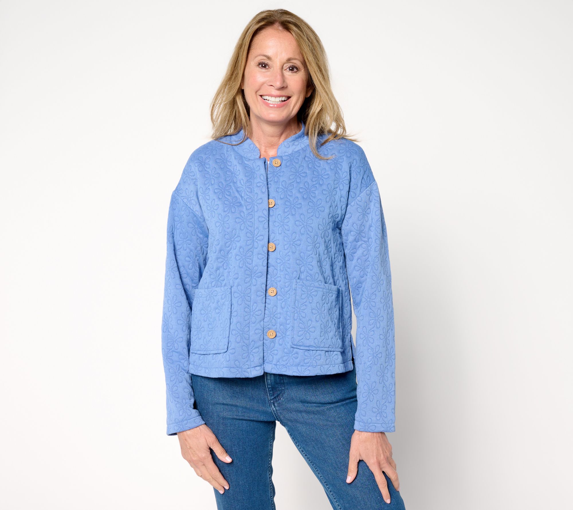 "As Is" MUK LUKS Quilted Floral Topper