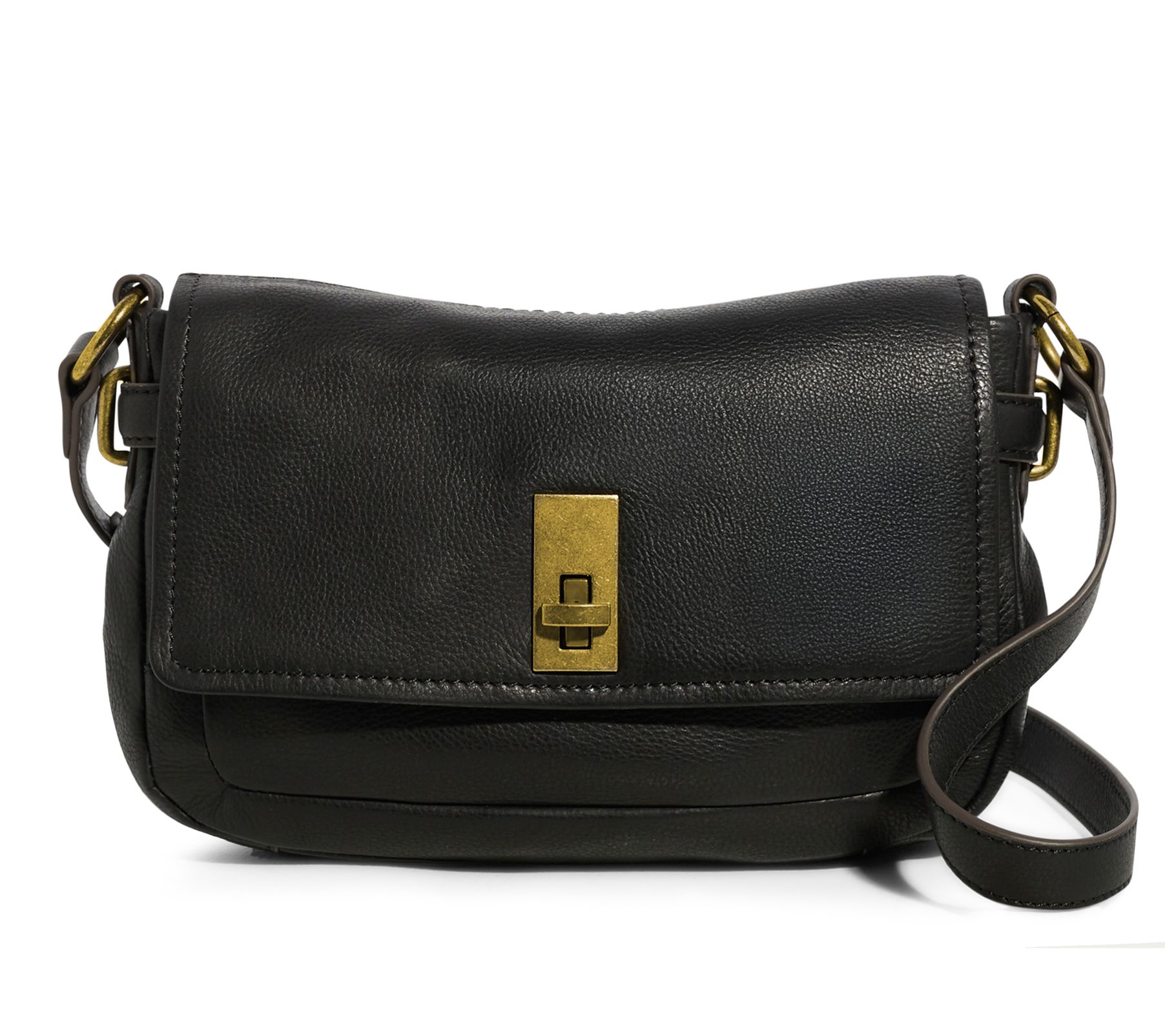 American Leather Co. Carter Leather Turnlock Crossbody