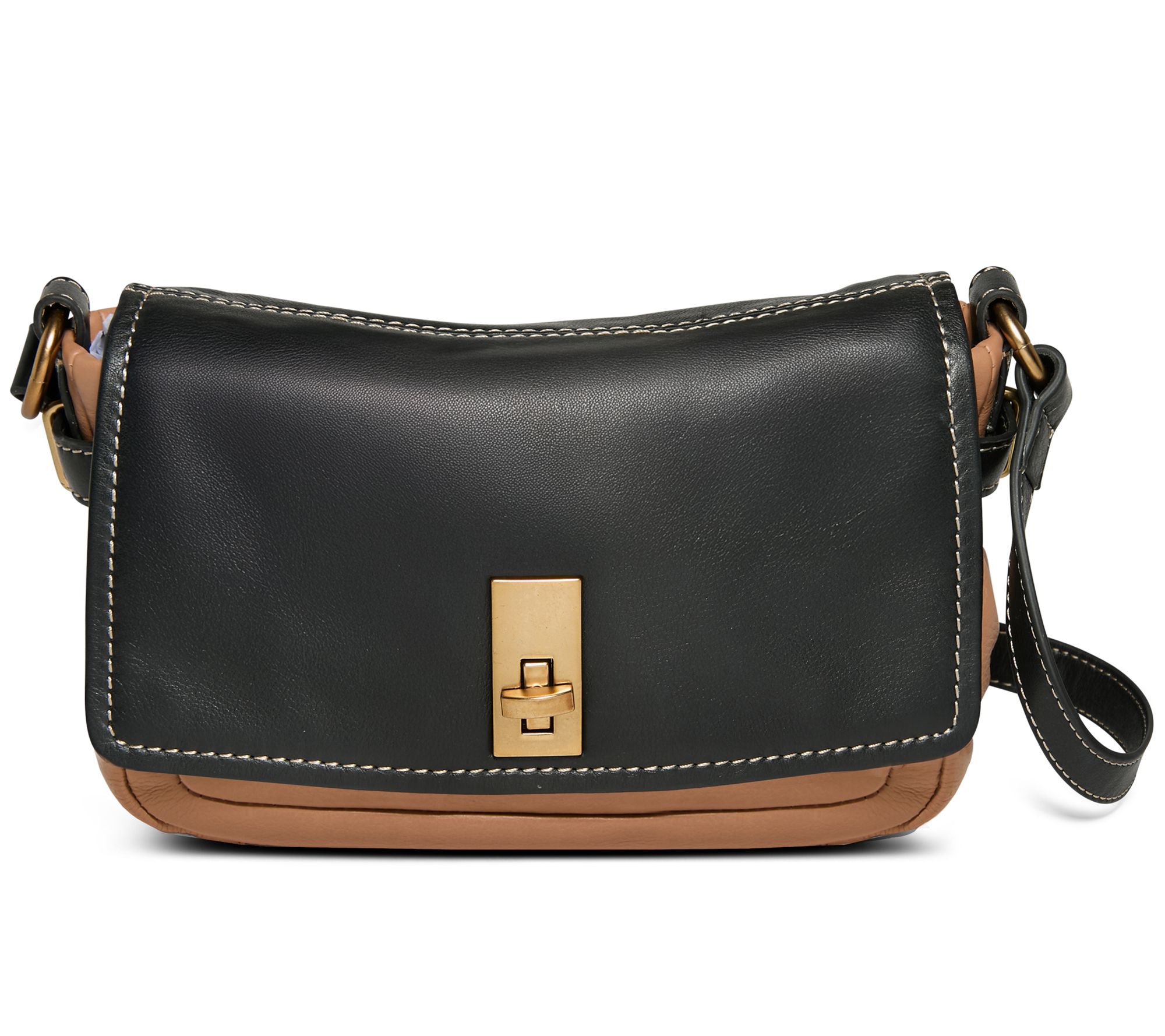 American Leather Co. Carter Leather Turnlock Crossbody