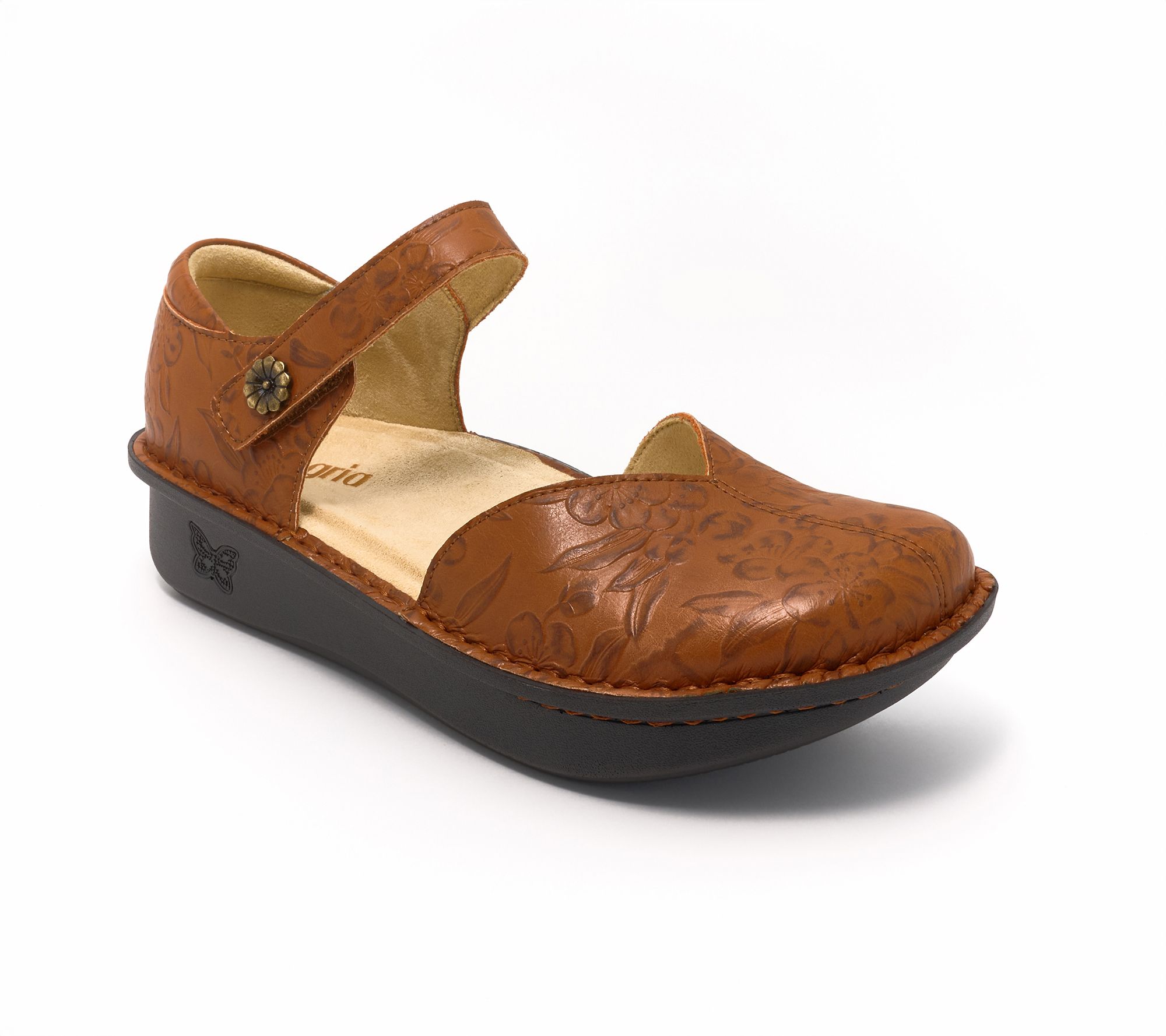  Alegria Leather Adjustable Mary Janes - Kloudia