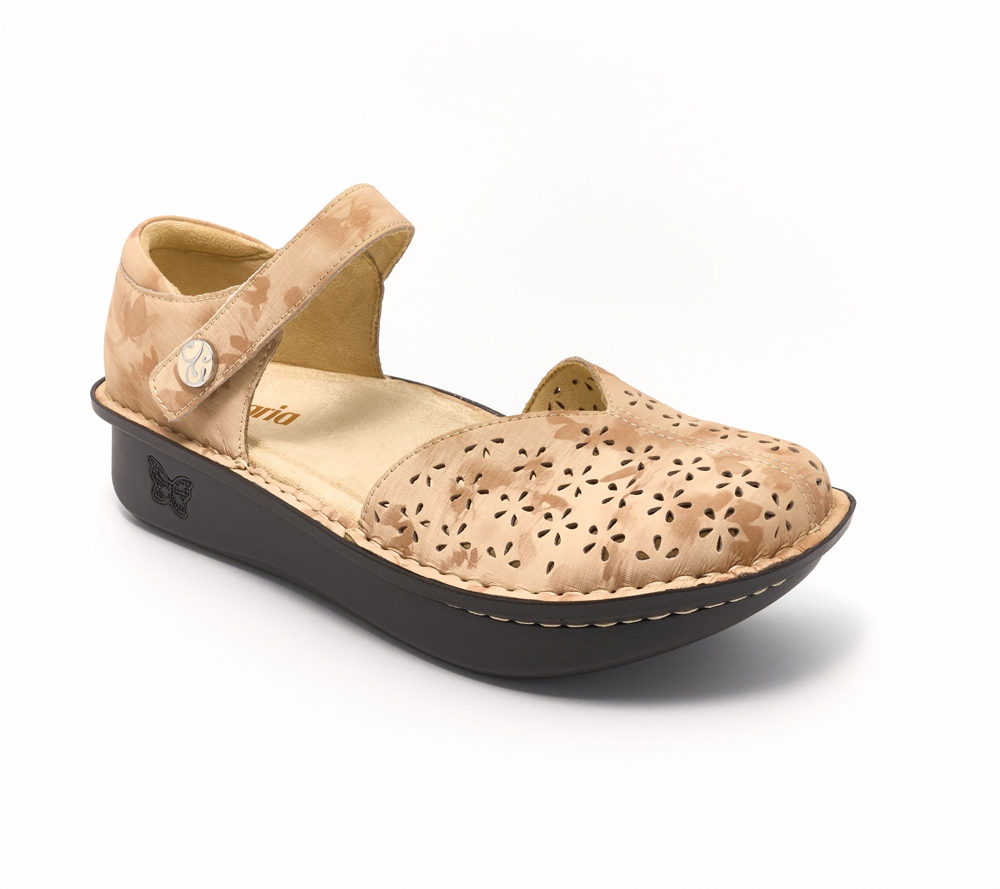Alegria Leather Adjustable Mary Janes - Kloudia