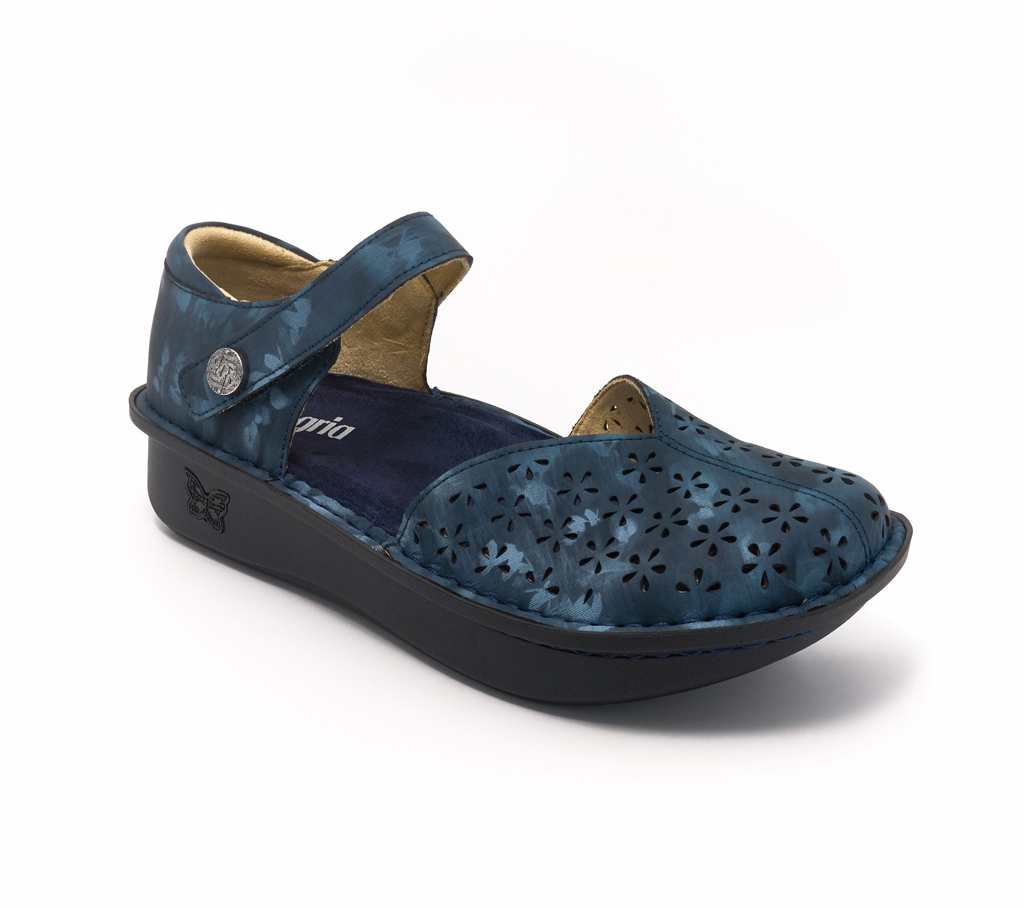 Alegria Leather Adjustable Mary Janes - Kloudia