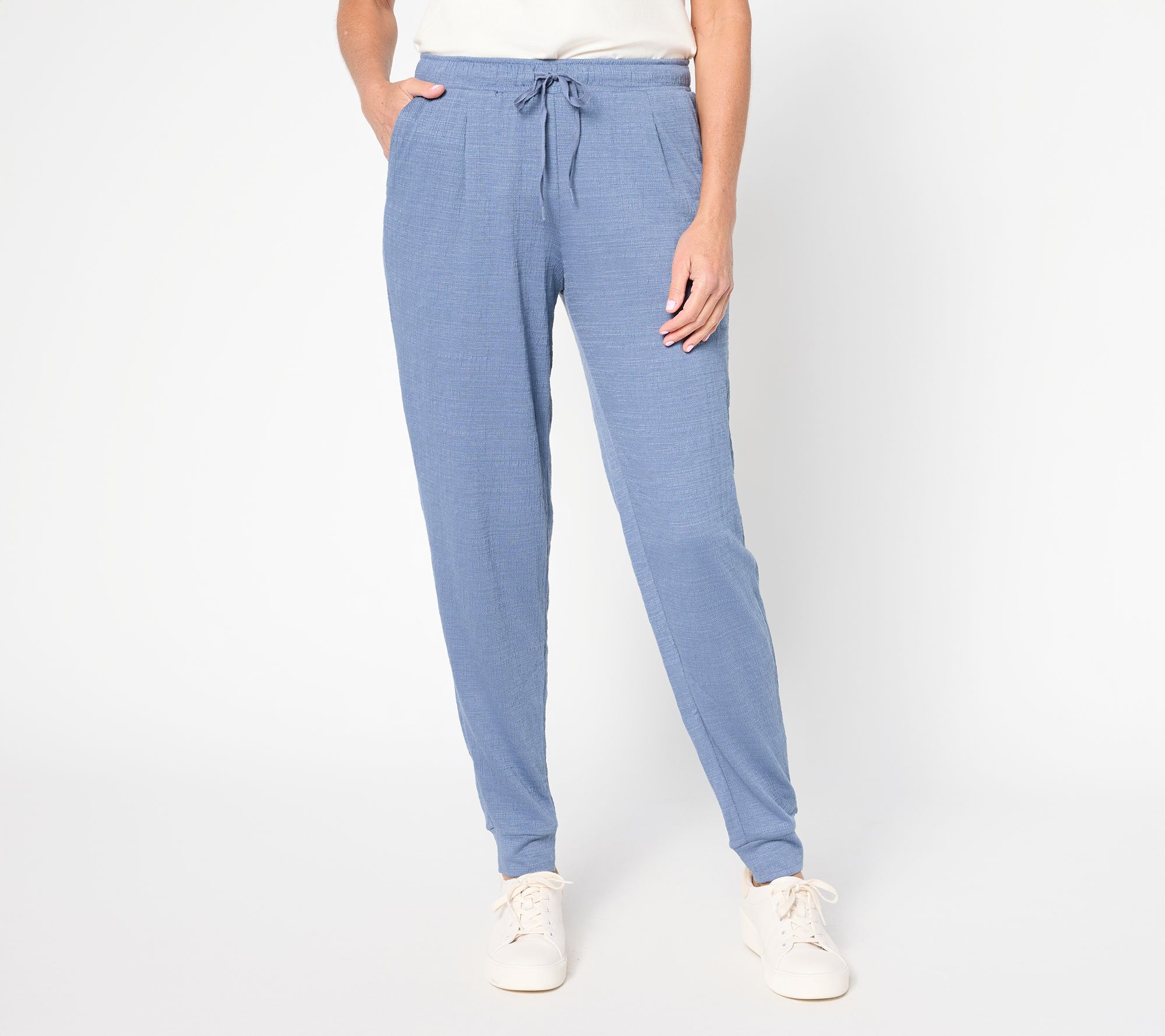 "As Is" Cuddl Duds Slub Knit Tapered Pant