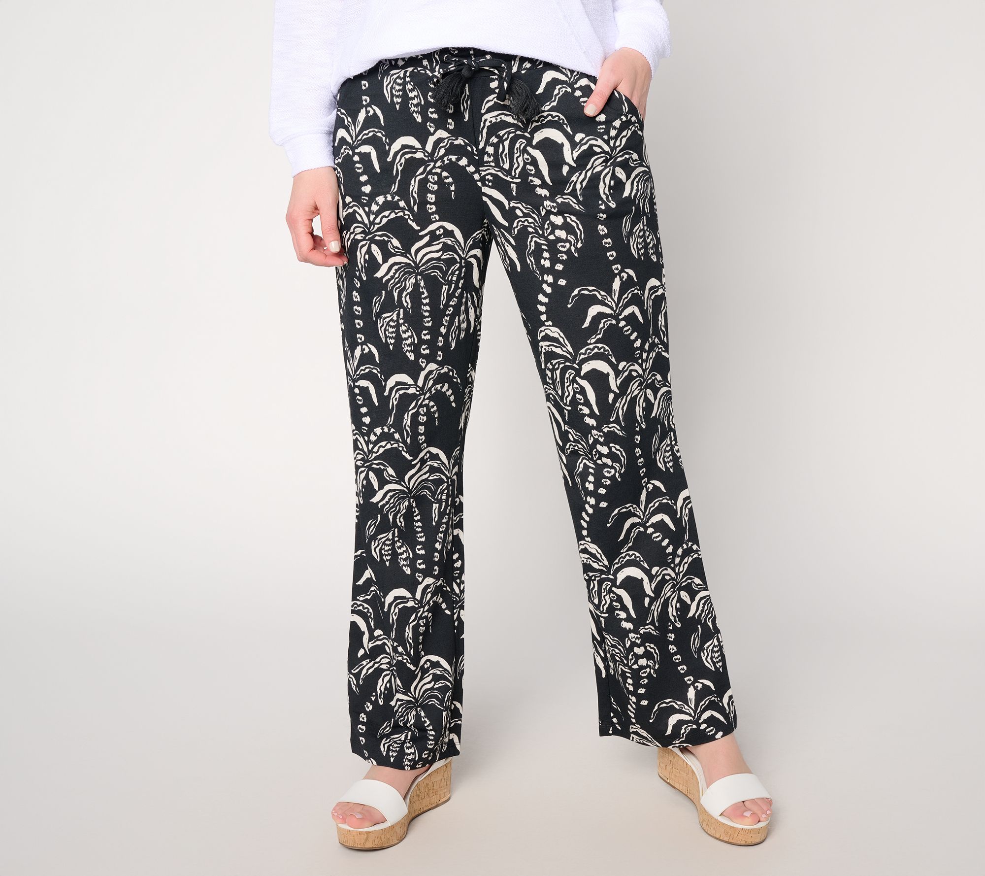 Belle Beach by Kim Gravel Petite Cabana Knit Bahama Breeze Pant