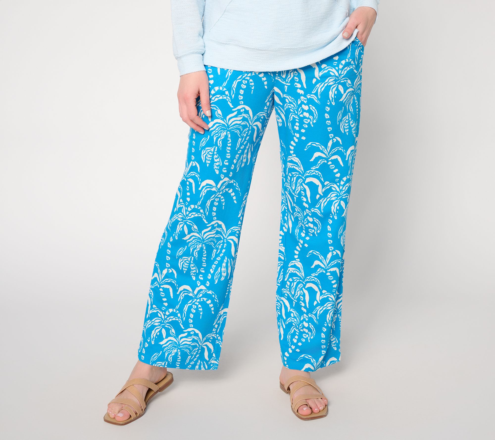 Belle Beach by Kim Gravel Petite Cabana Knit Bahama Breeze Pant