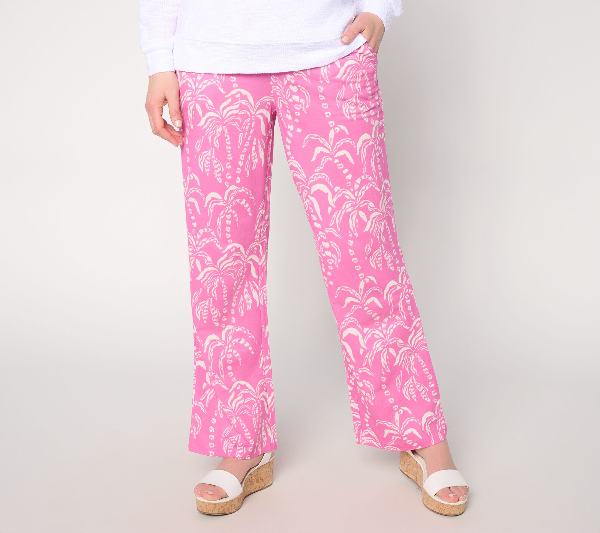 Belle Beach by Kim Gravel Petite Cabana Knit Bahama Breeze Pant