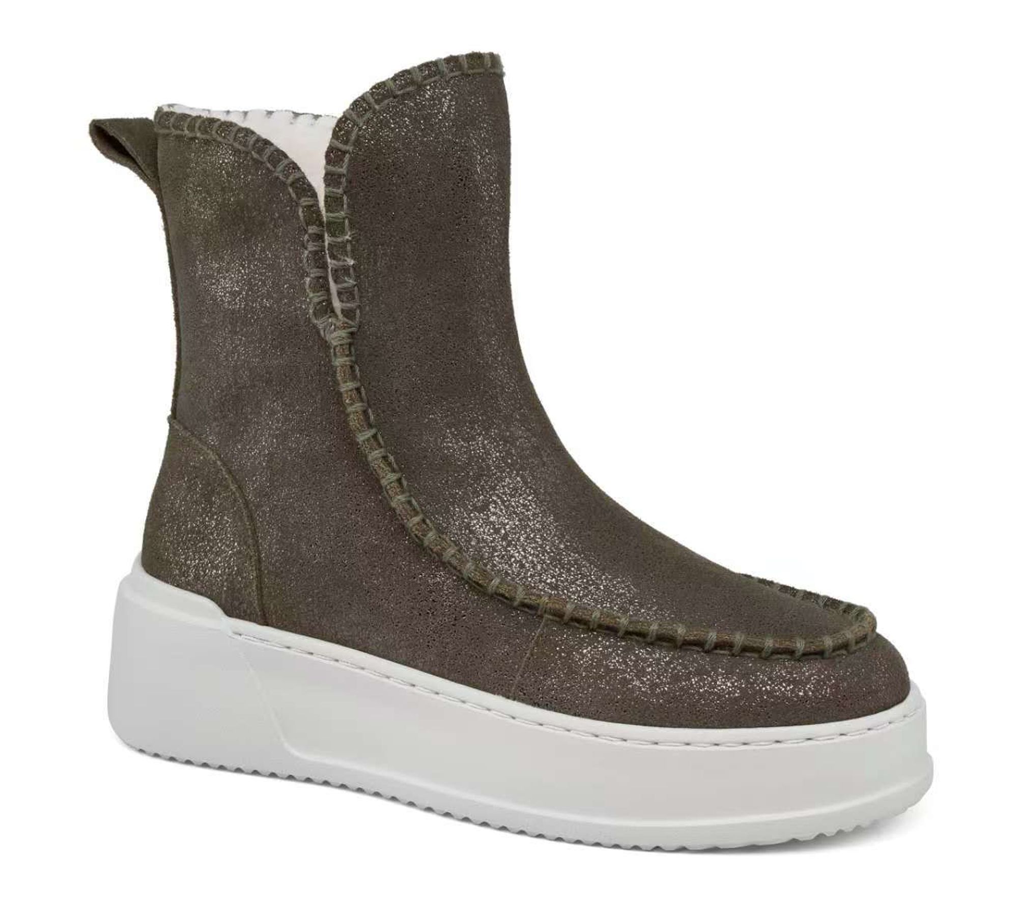 Jslides Metallic High Top Suede Sneaker - Jaja