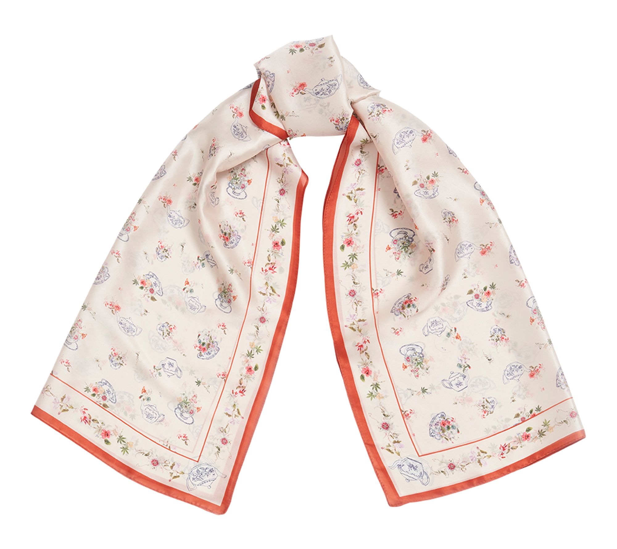Fable England Cream High Teacups Silky Scarf