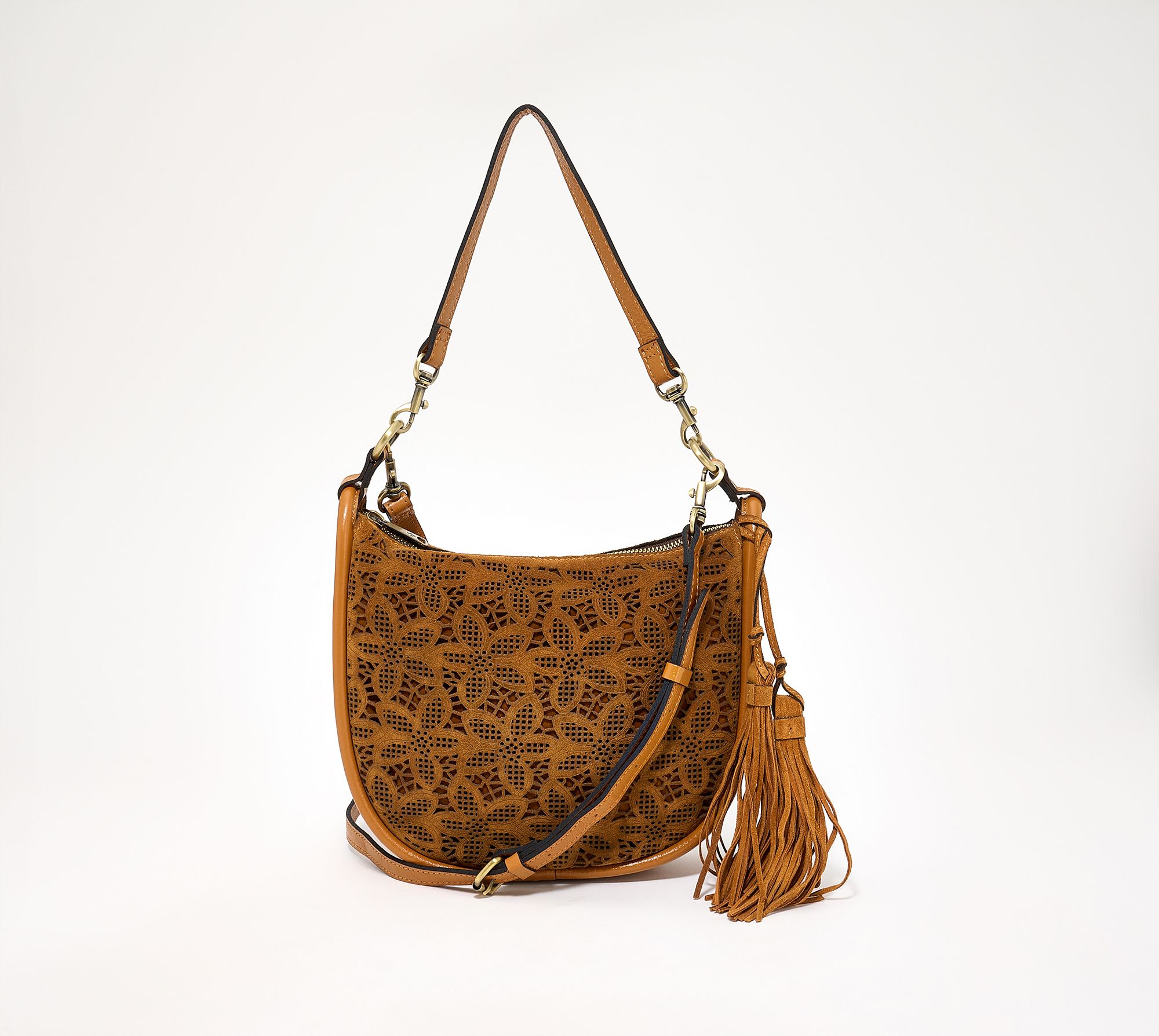 Patricia Nash Perforated Suede Calanna Hobo