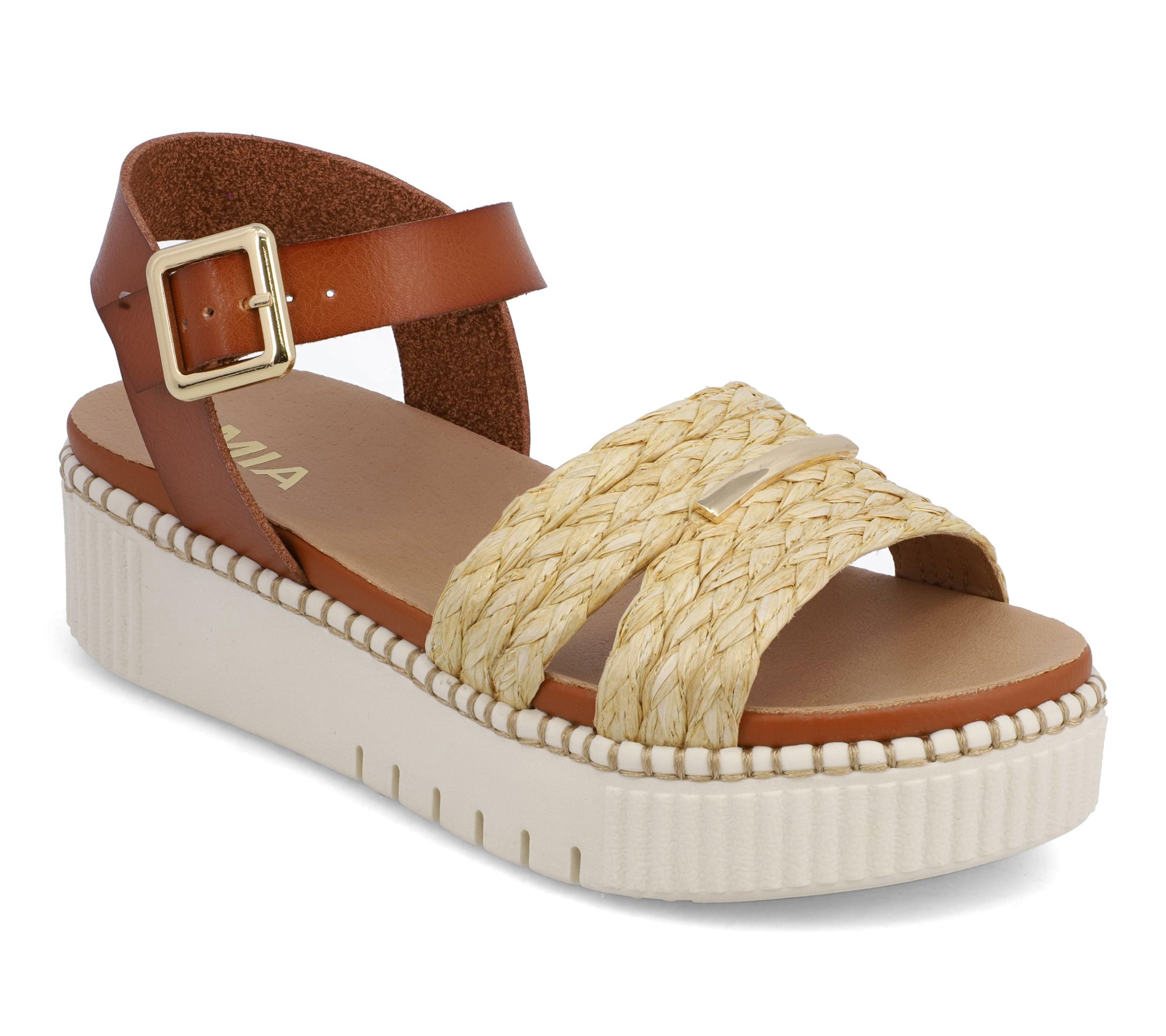 MIA Double Strap Flatform Sandals - Jacklyn