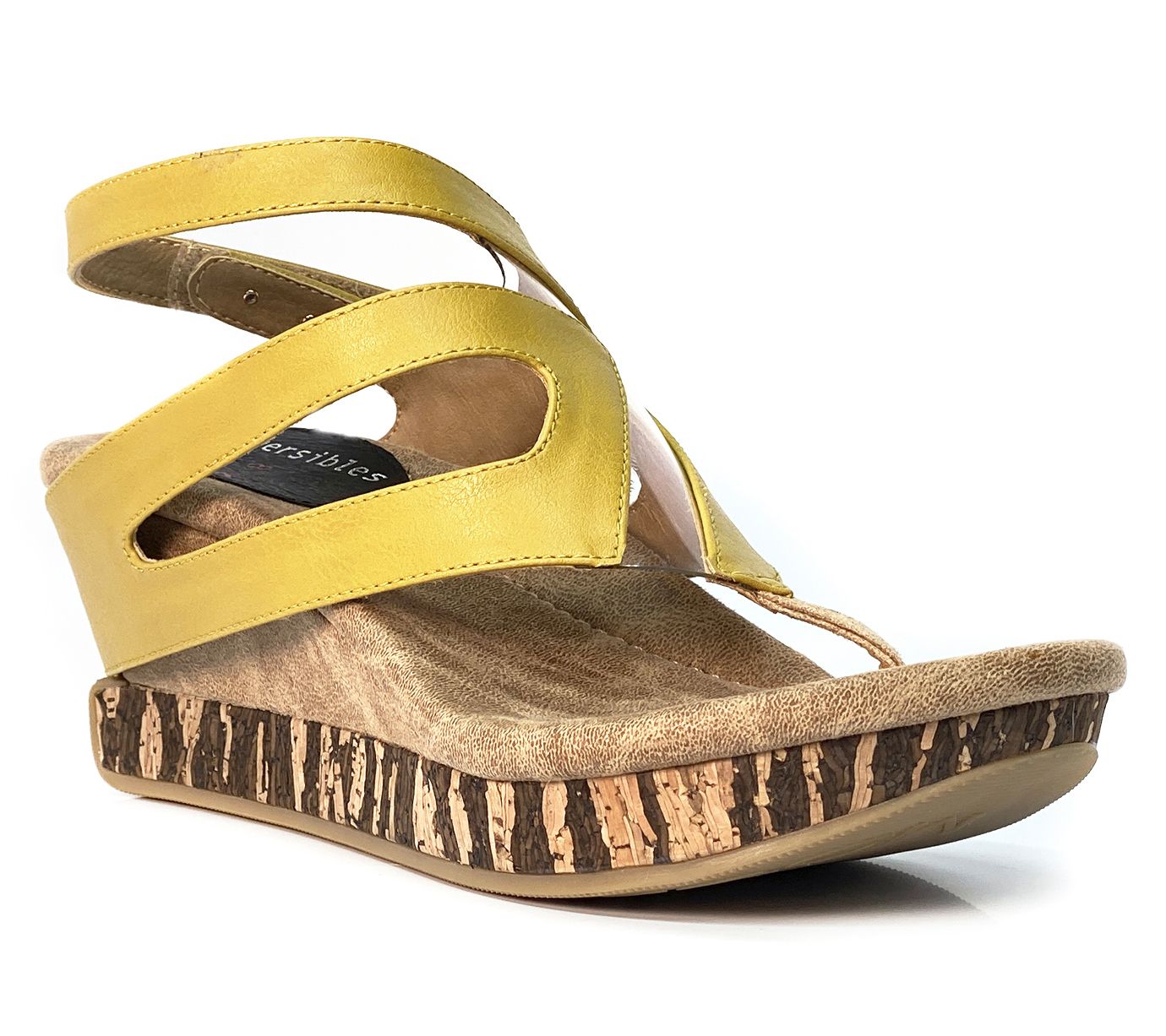 Modzori Zoey Reversible Wedge Sandal - OliveFlips to Beige