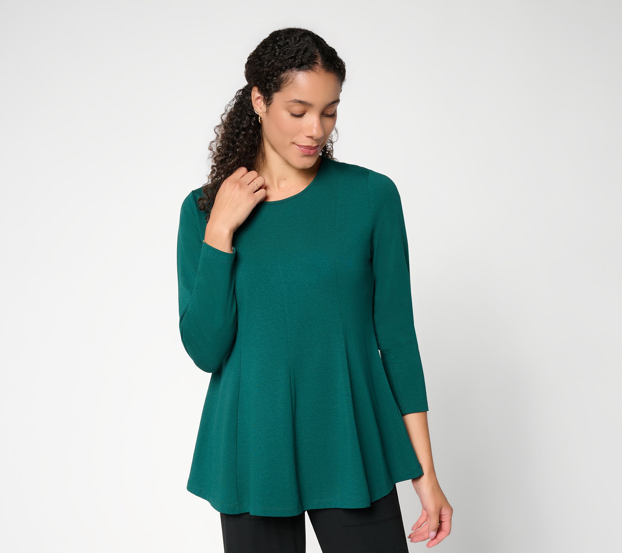 Denim & Co. Essentials Favorite Jersey Fit & Flare Tunic