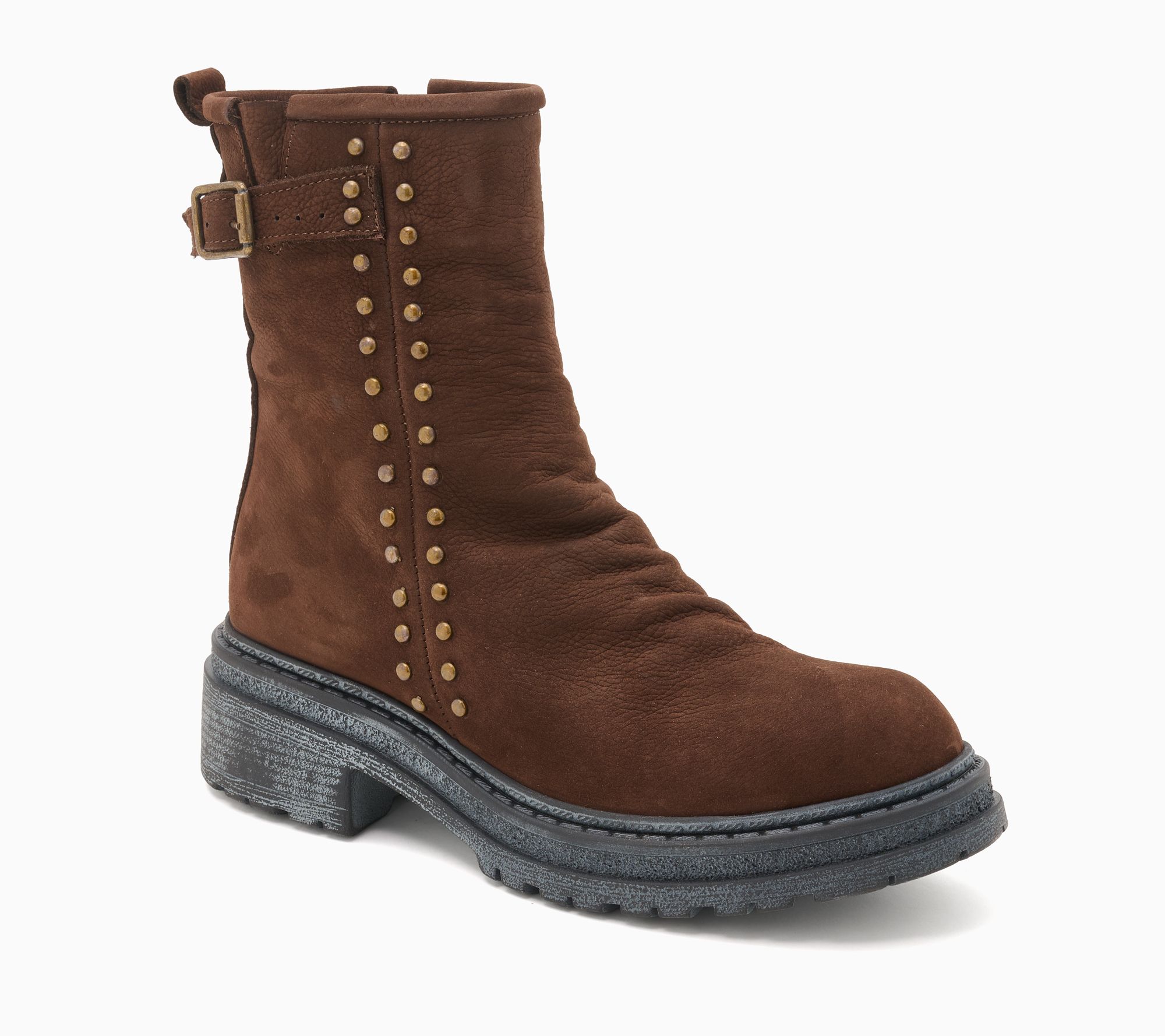 Miz Mooz Studded Nubuck Lug Sole Ankle Boots -Megan