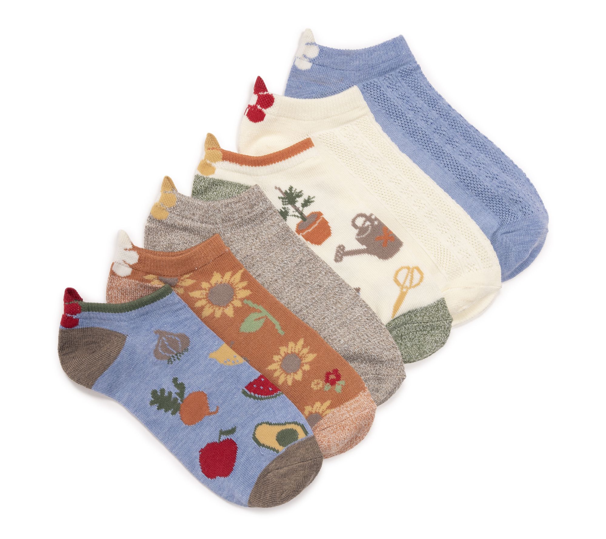 MUK LUKS 3D Tab Low Cut 6 Pack