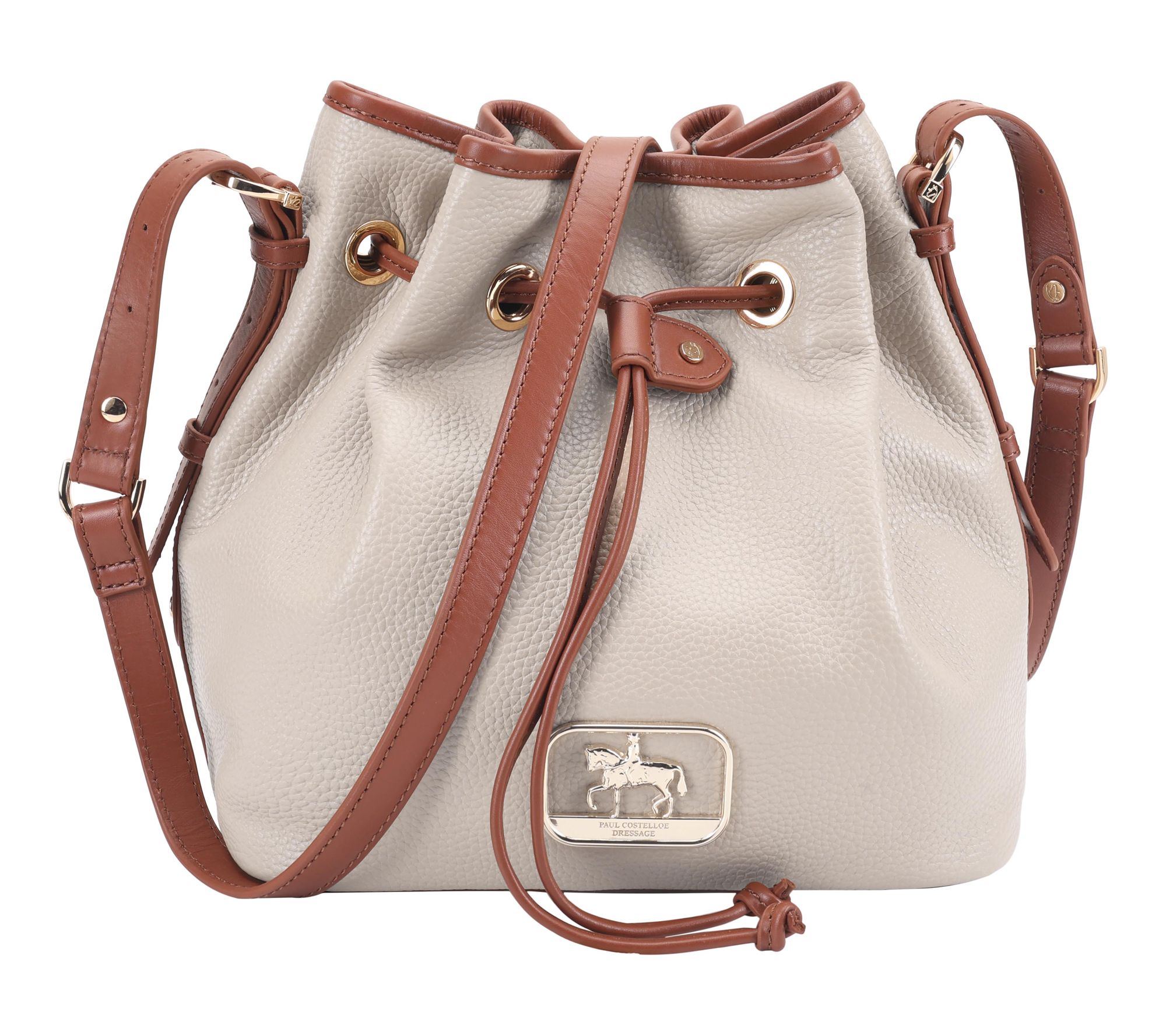 "As Is" Paul Costelloe DressageLeather Gymkhana Ruched Bucket Bag