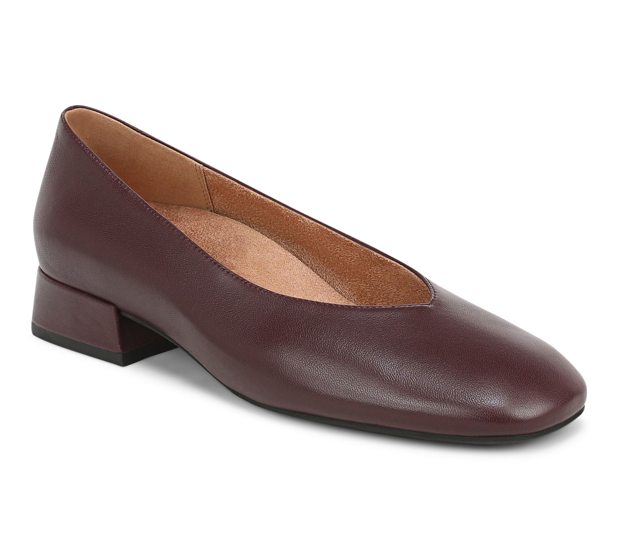 Vionic Leather Low Heeled Flat - Petra