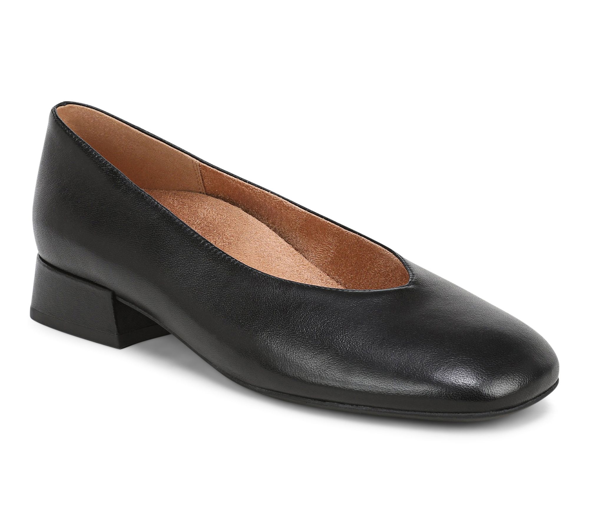 Vionic Leather Low Heeled Flat - Petra