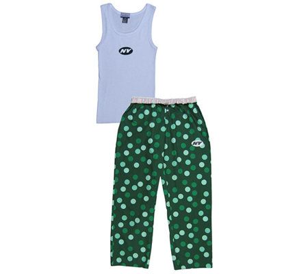 NFL New York Jets Women's Confetti Dot Pajama Set 