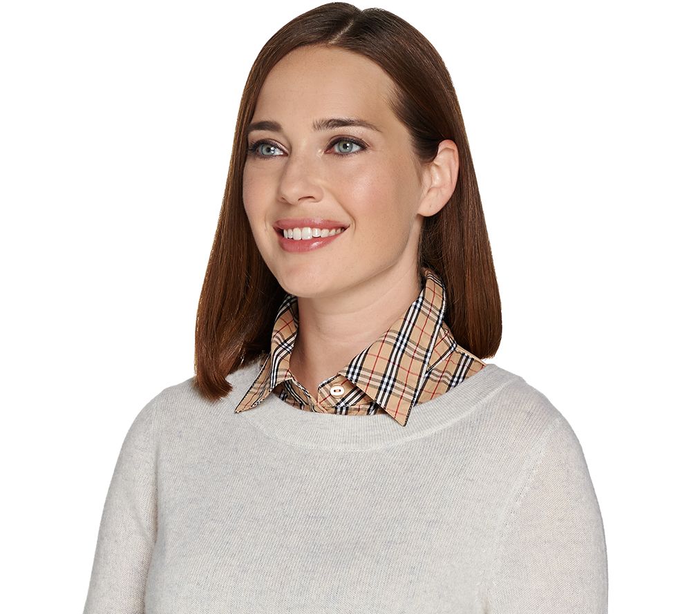 Kathleen Kirkwood Dictrac-Ease Plaid or Stripe Collared Cami - QVC.com