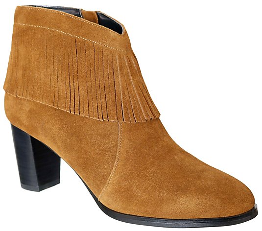 David Tate Leather Ankle Boots - Misty