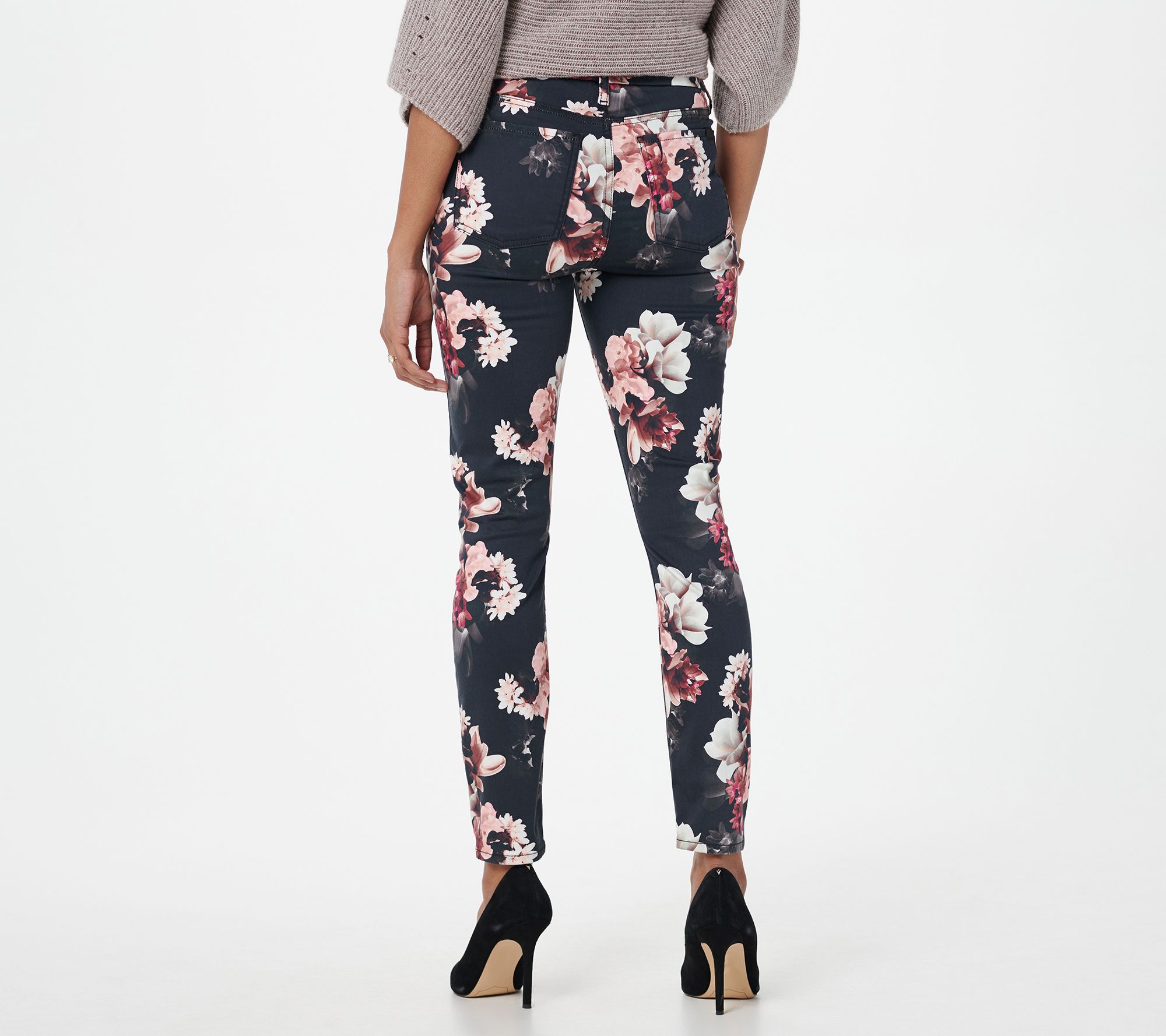 Jen7 by 7 for All Mankind Printed Ankle Skinny Jeans - Romantic Floral ...