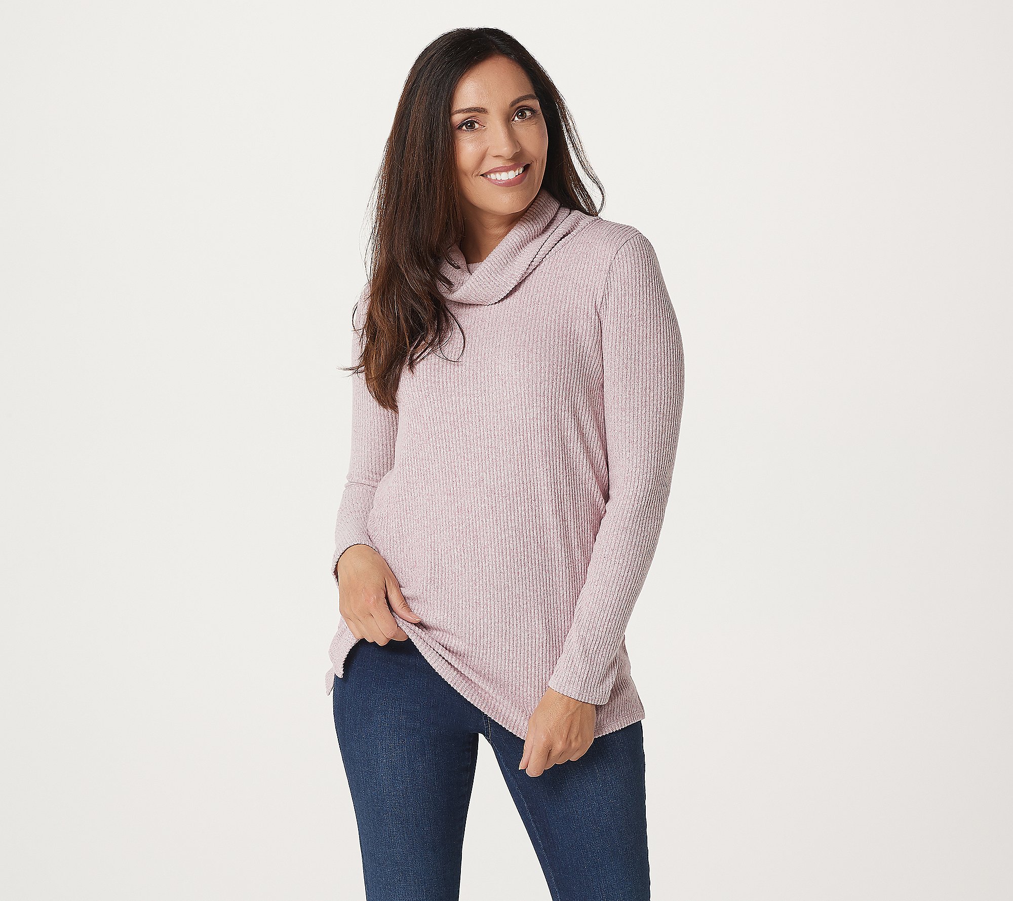 Lisa Rinna Collection Long Sleeve Cowl Neck Top - QVC.com