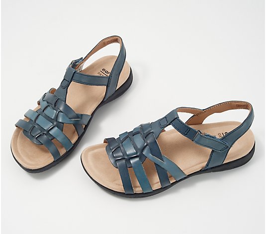 Earth Origins Leather T-Strap Sandals - Saralyn