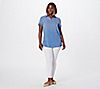 "As Is" Side Stitch Dip Dye Tencera Short-Sleeve Pullover Top, 2 of 3