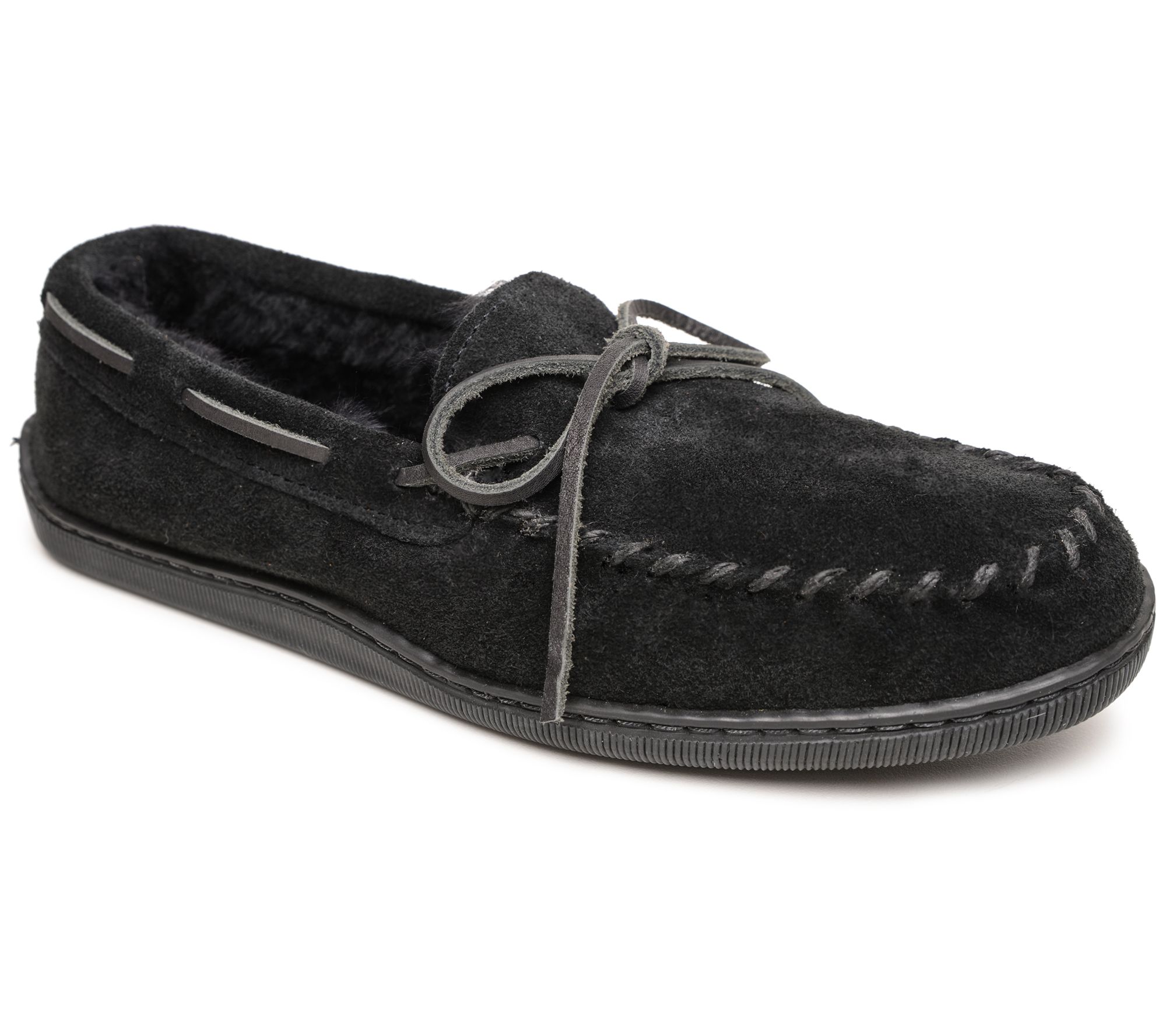 Minnetonka Men's Sheepskin Hardsole Moccasins