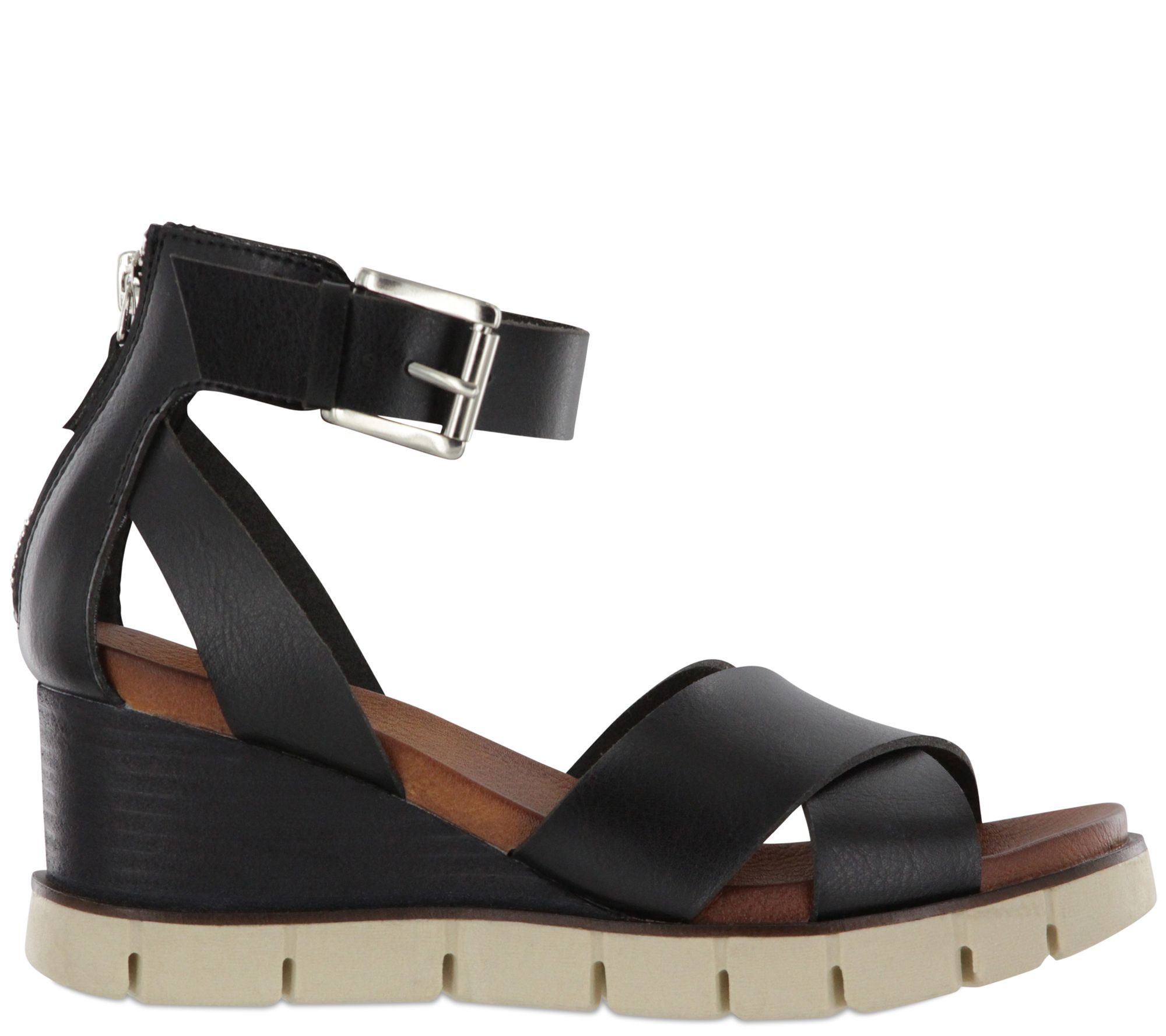 MIA Ankle-Strap Wedge Sandals - Lauri - QVC.com