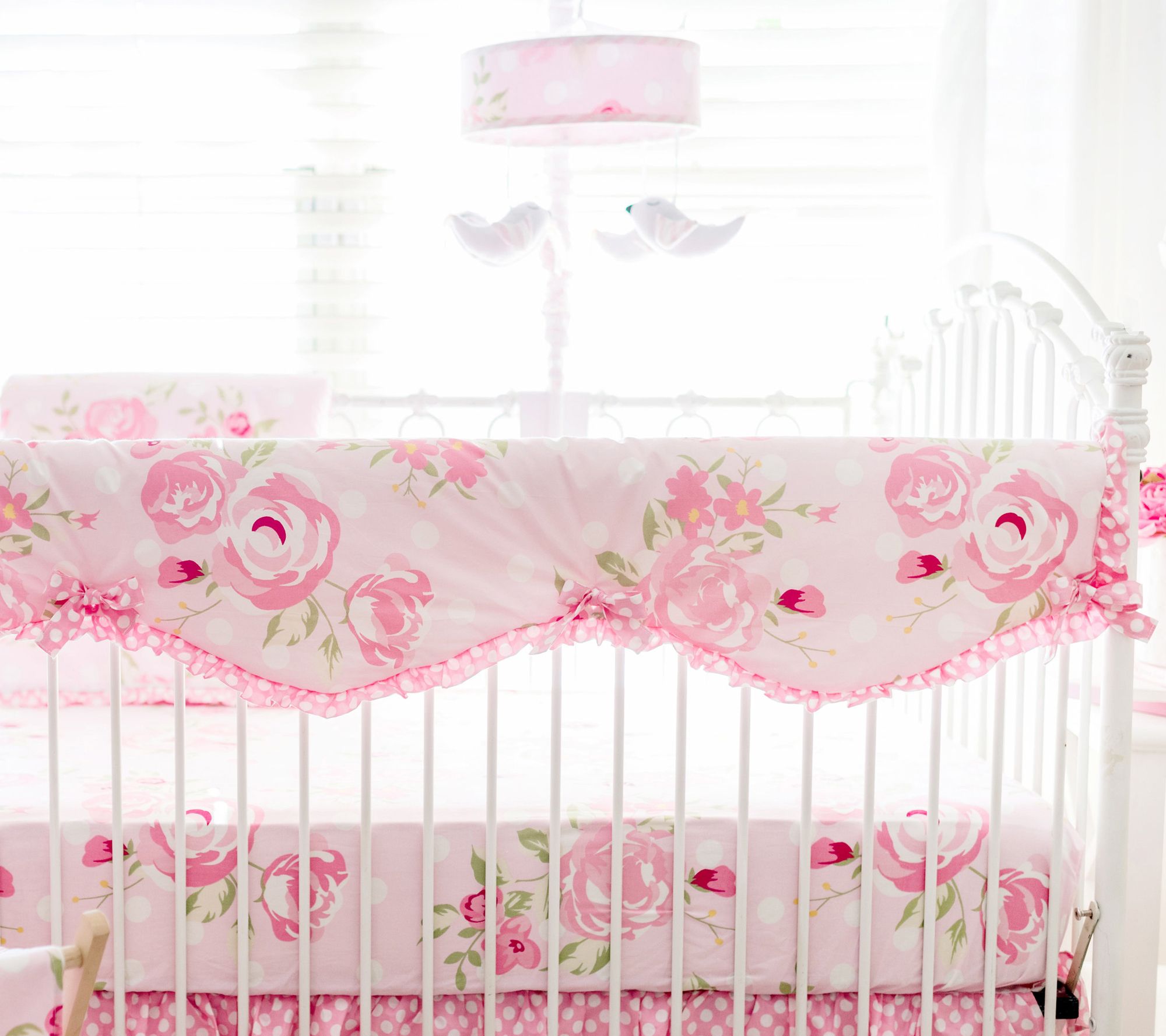 My Baby Sam Rosebud Lane Crib Rail Cover Qvc Com