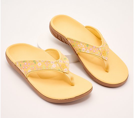 Spenco Orthotic Nuevo Thong Sandals - Floral