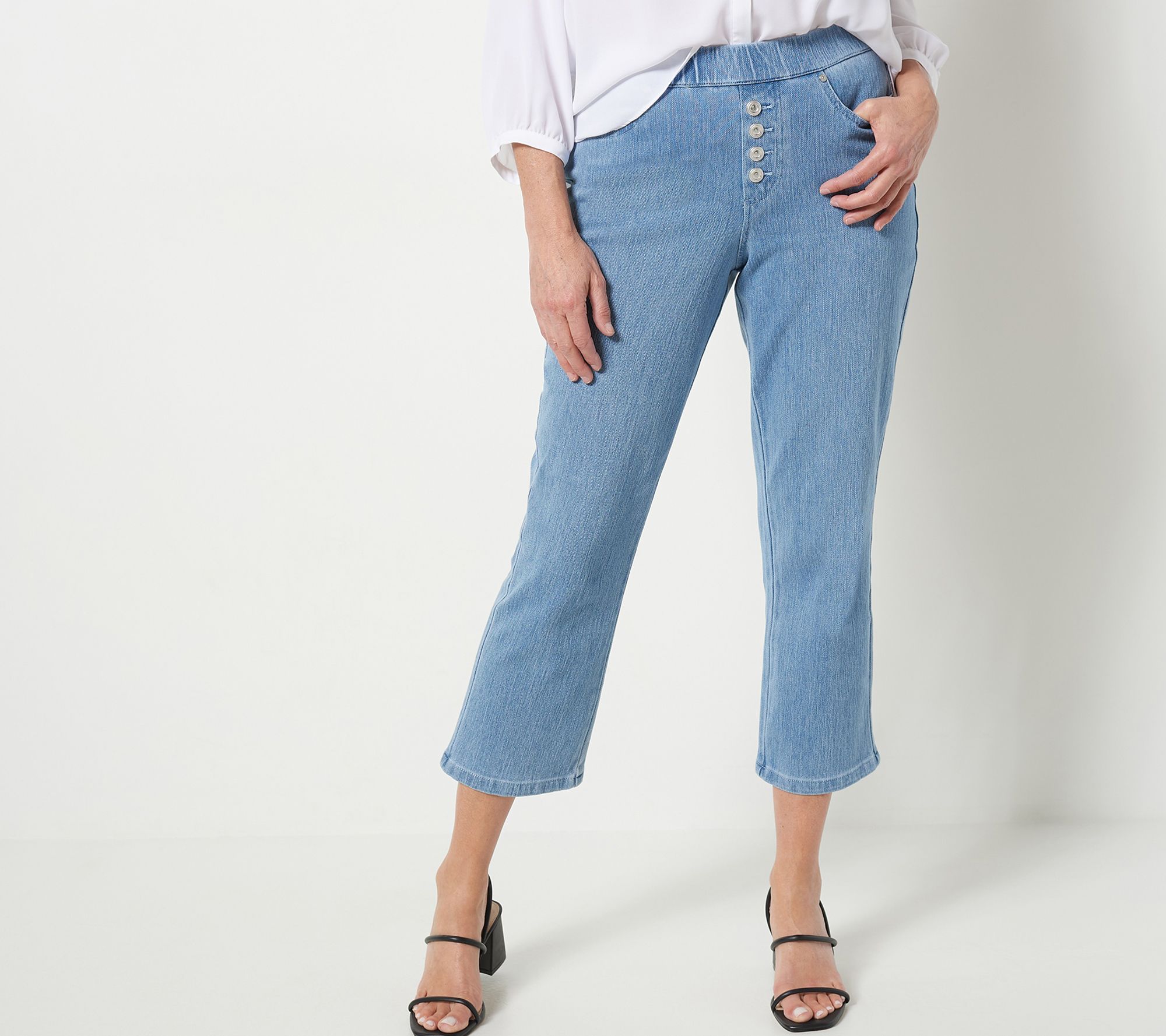 "As Is"Belle by Kim Gravel Regular Flexibelle Crop Jeans