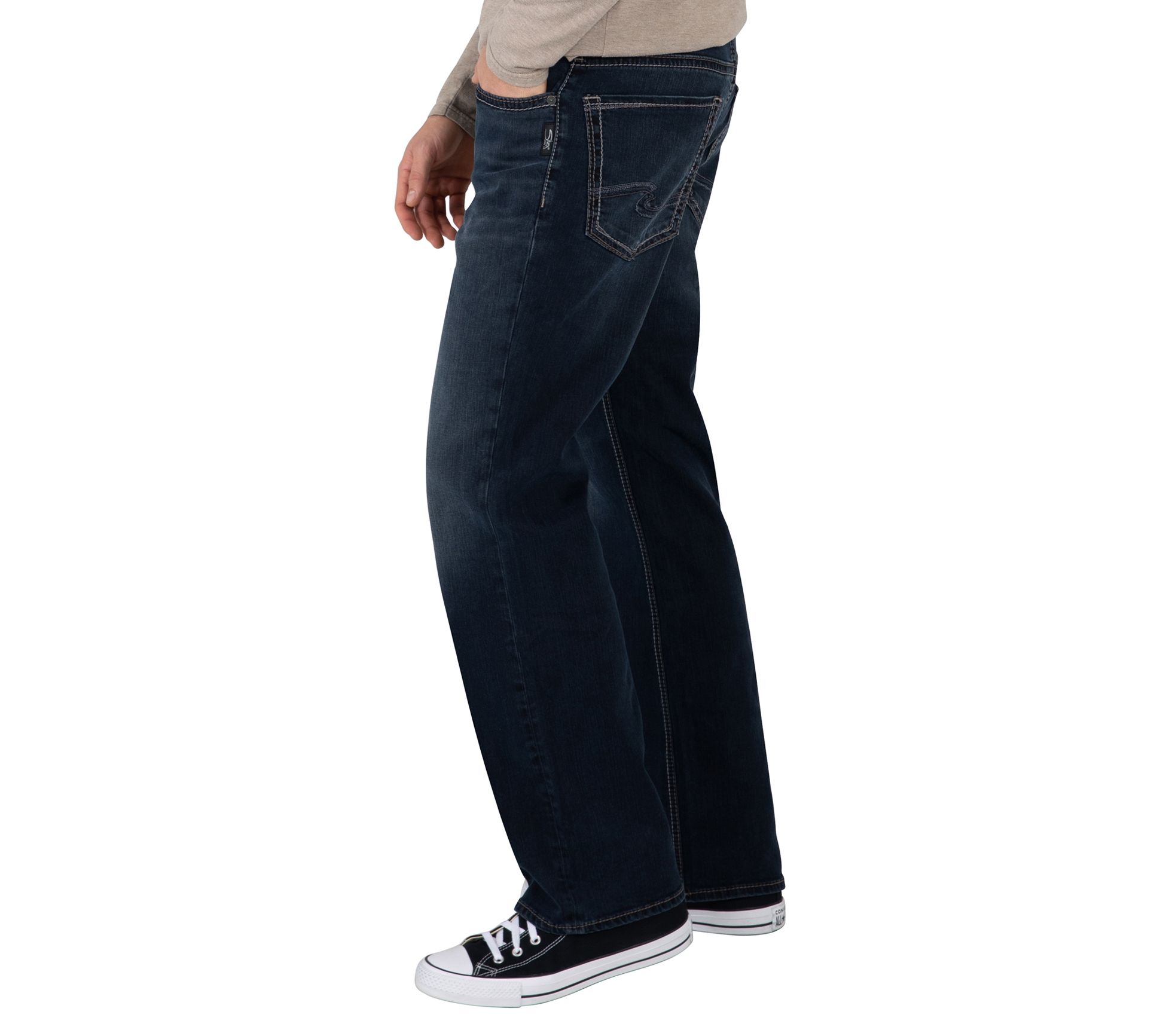 Silver Jeans Co. Zac Relaxed Fit Straight Leg Jeans-EBB419 - QVC.com