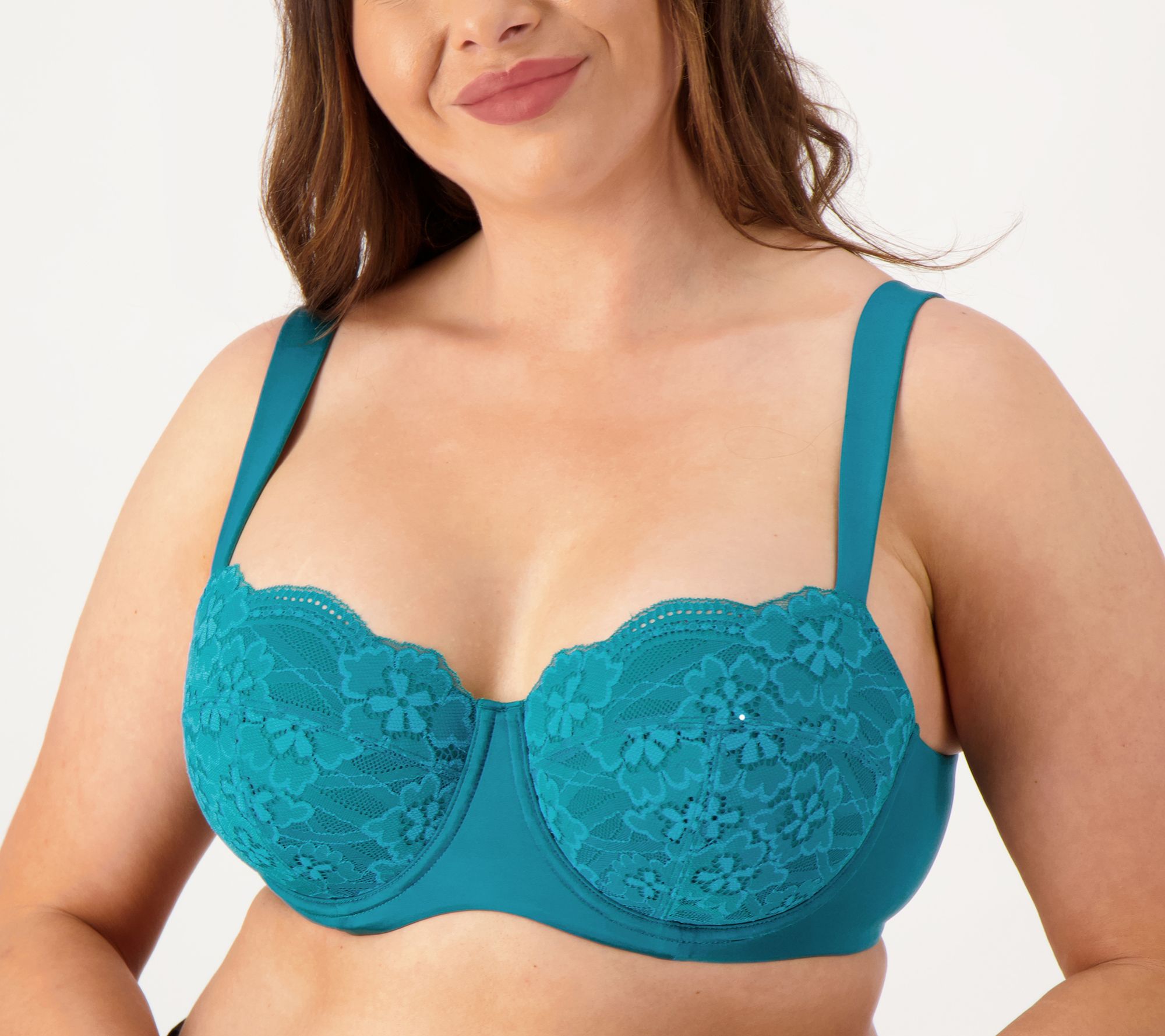 As Is Breezies Lace Effects Full Coverage Wirefree Bra 