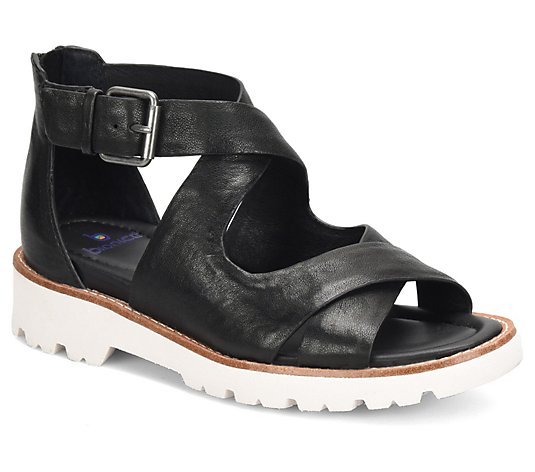 Bionica Leather Back-Zip Sporty Sandals - Dania