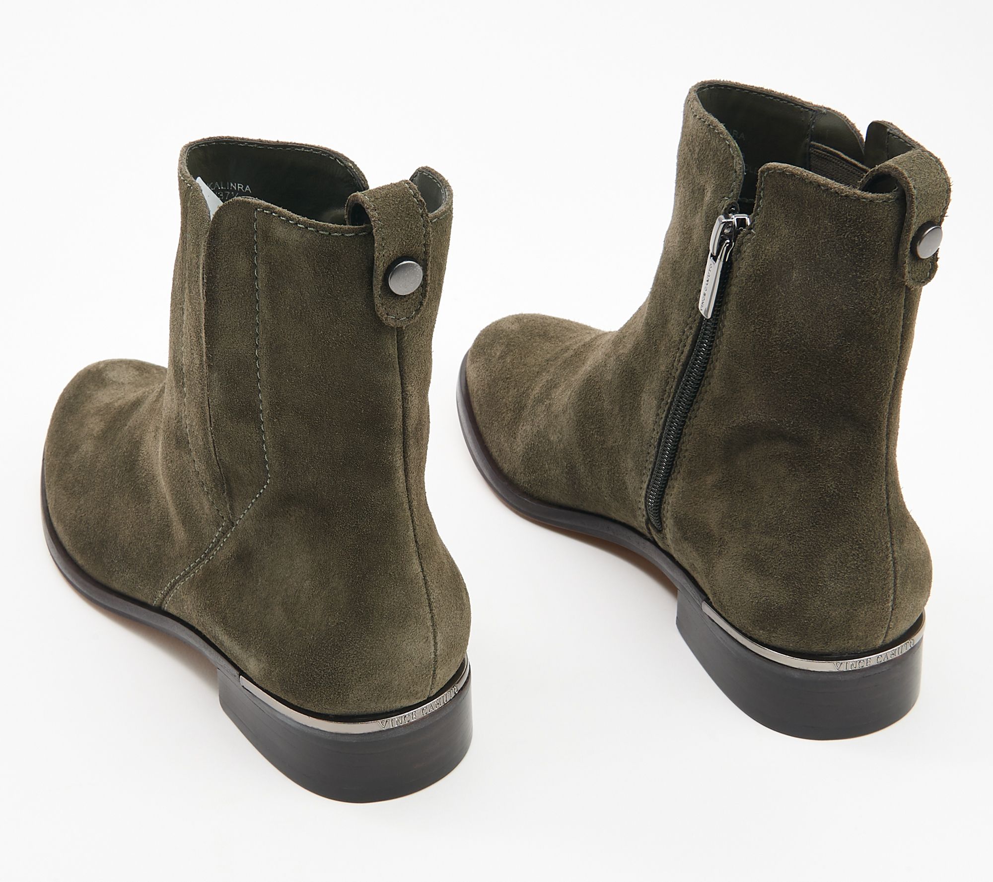 Louise et Cie Ankle Boots Zip Accent Buckles BLACK Leather Size 9.5M Women