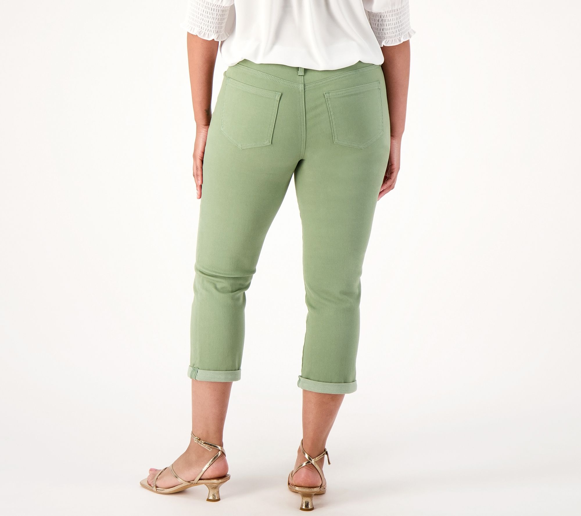 NYDJ Chloe Capri Cool Embrace- English Ivy - QVC.com