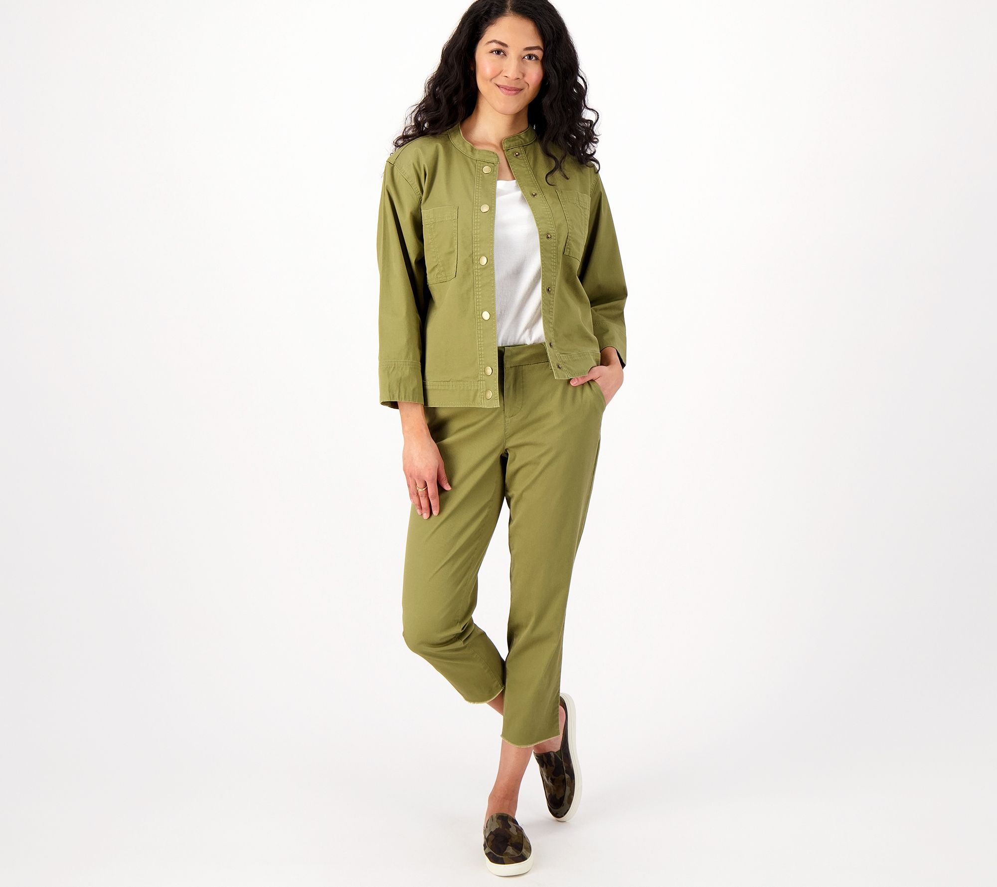 Laurie Felt Lightweight Chino Jacket - QVC.com