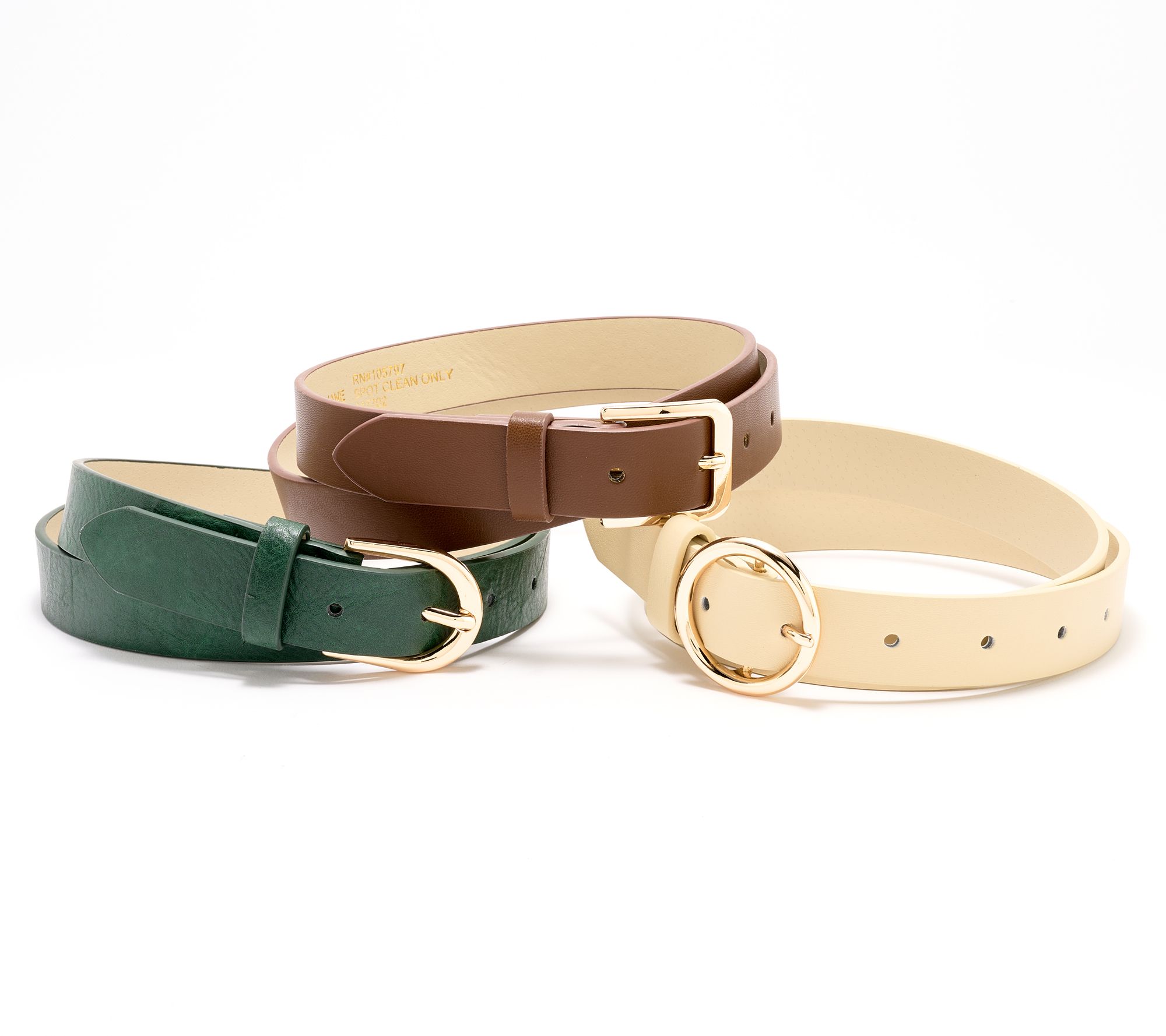 Women's Leather Belt Set (Ashe and Avery) by Nickel Smart®