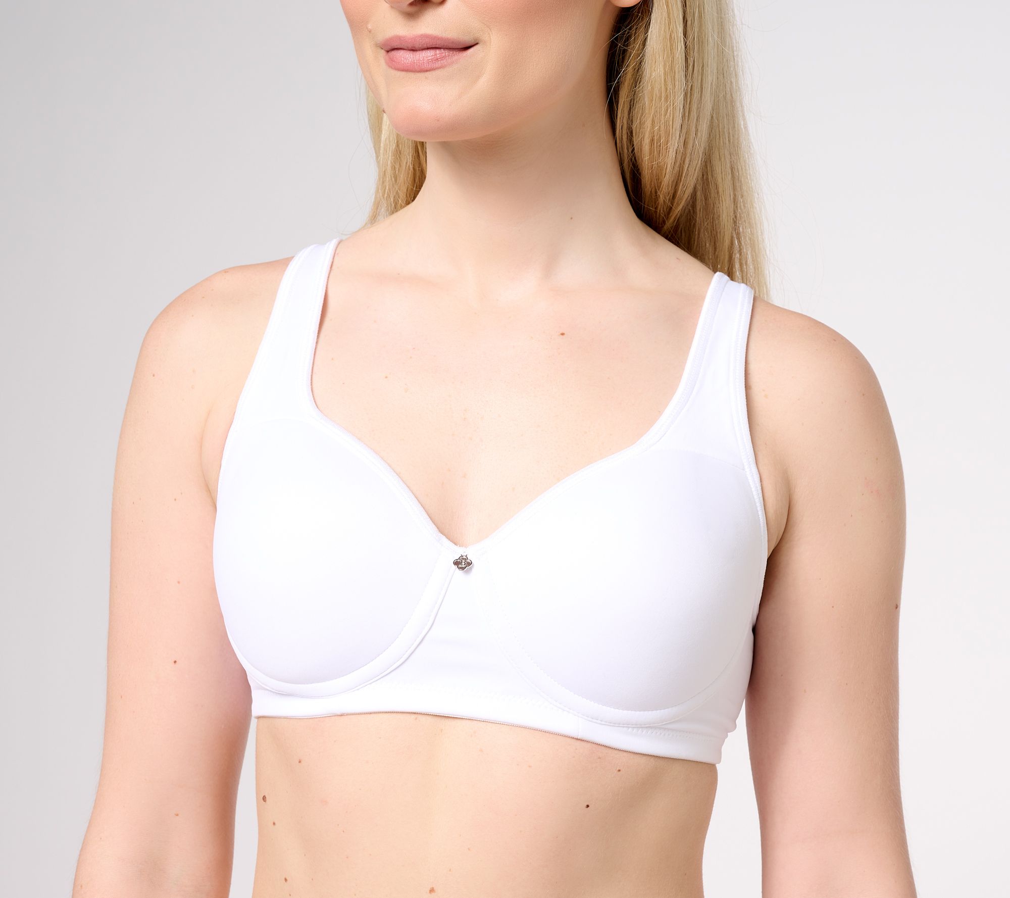 Breezies Smooth Radiance Wirefree T-Shirt Bra-White-46B-NEW-A350861